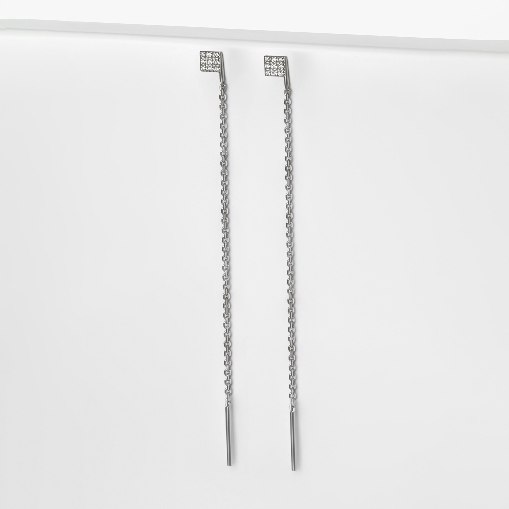 Серебряные серьги детские Мидас-пермь  со вставками (фианит) 4МС415