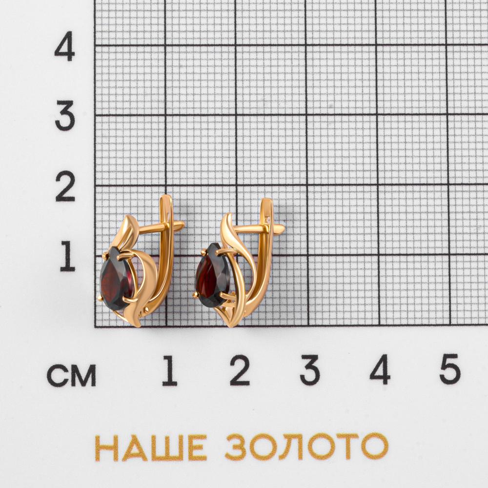 Золотые серьги Мастер бриллиант из красного золота 585 пробы МБ0225850300010
