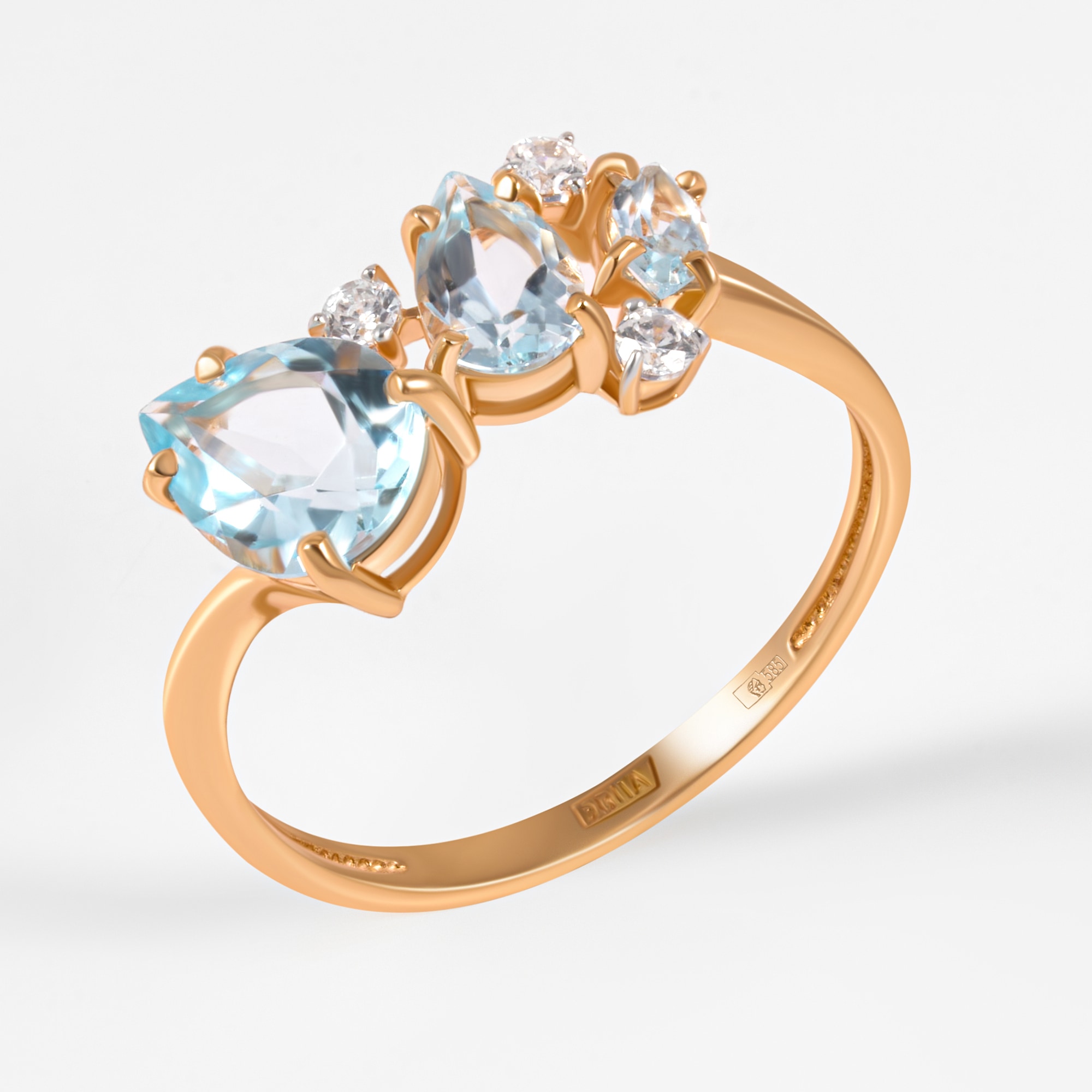 Золотое кольцо Мастер бриллиант из красного золота 585 пробы МБ0115830101011
