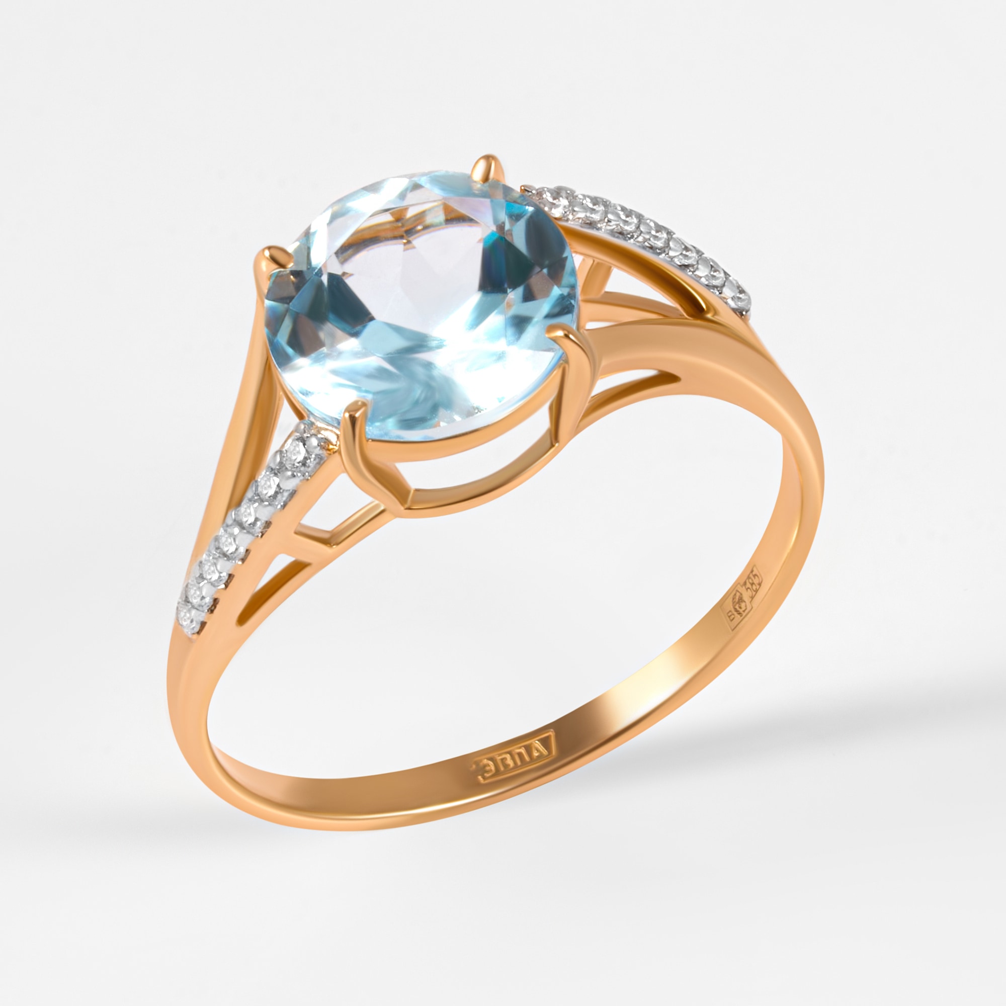 Золотое кольцо Мастер бриллиант из красного золота 585 пробы МБ0118190101011