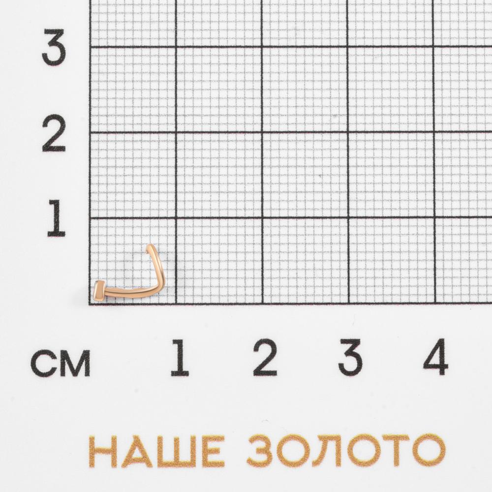 Золотой пирсинг Талант из красного золота 585 пробы ТБ9202000120941