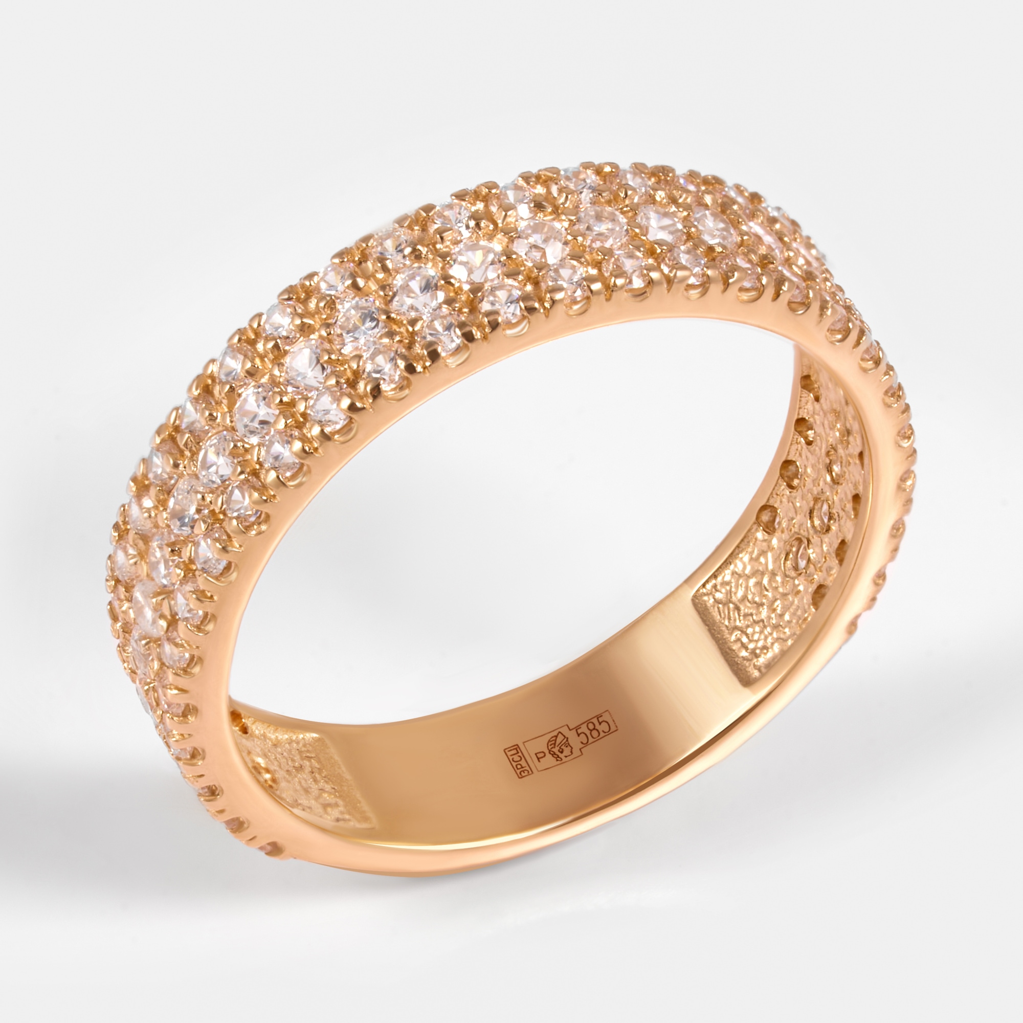 Золотое кольцо Альтеза из красного золота 585 пробы А910224