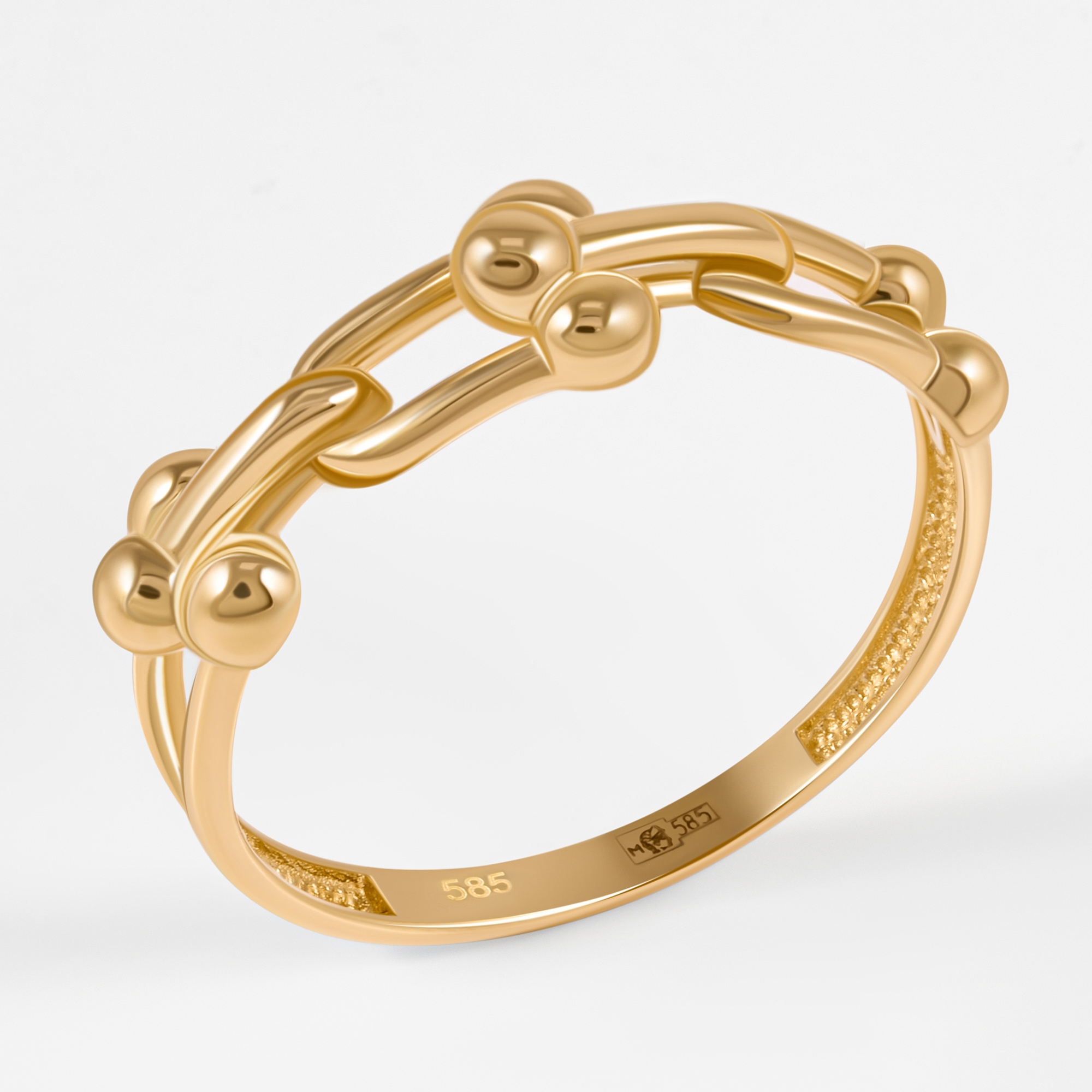 Золотое кольцо Мостар из красного золота 585 пробы МЦП03Р-2555-У