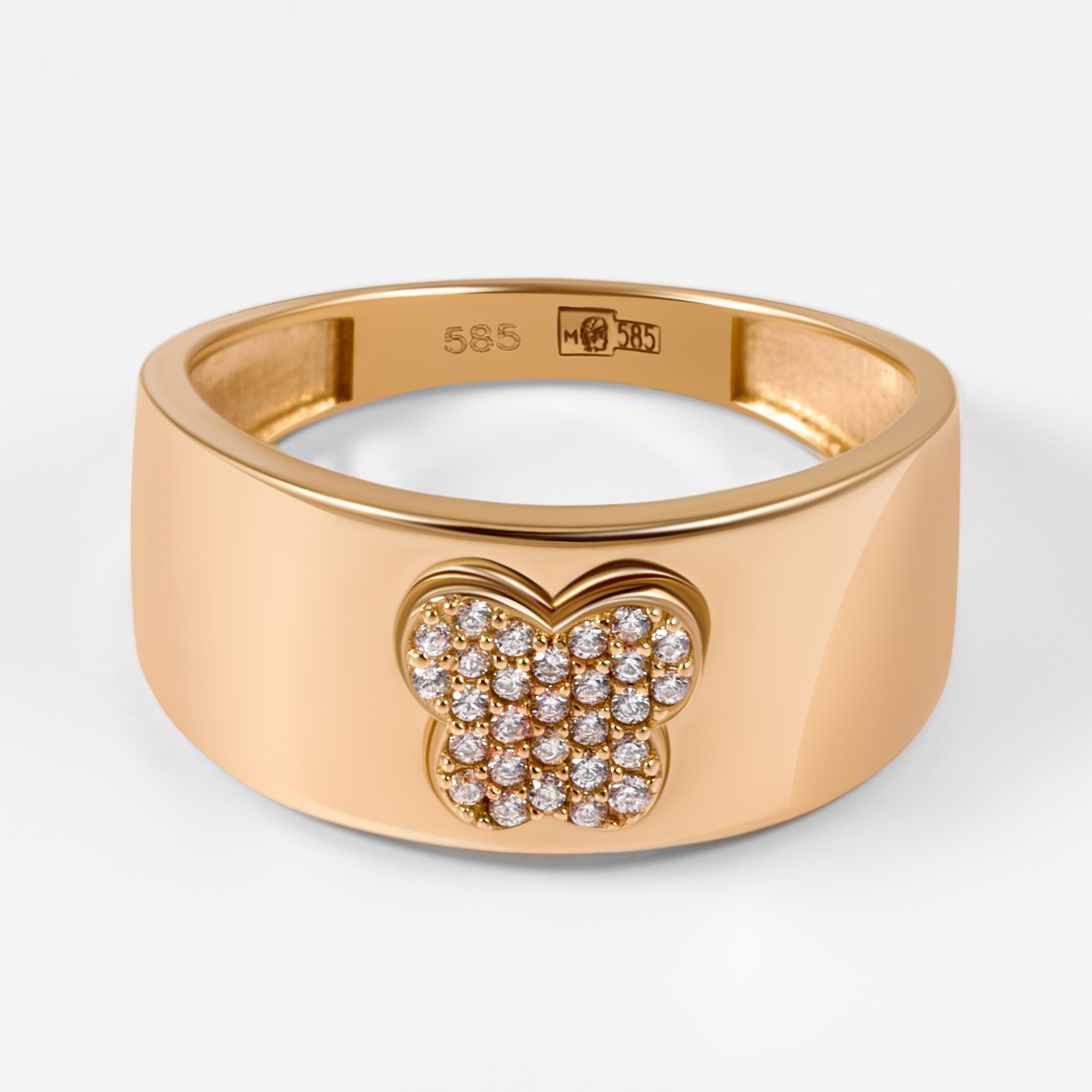 Золотое кольцо Мостар из красного золота 585 пробы МЦУУЗ-6134