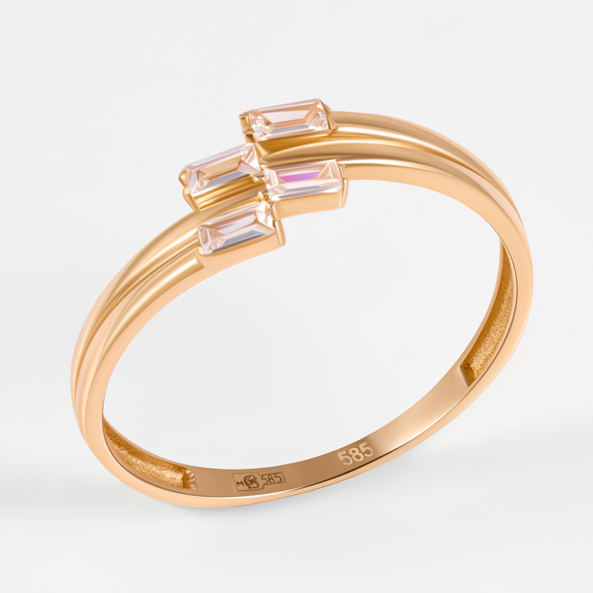 Золотое кольцо Мостар из красного золота 585 пробы МЦП53Р-246