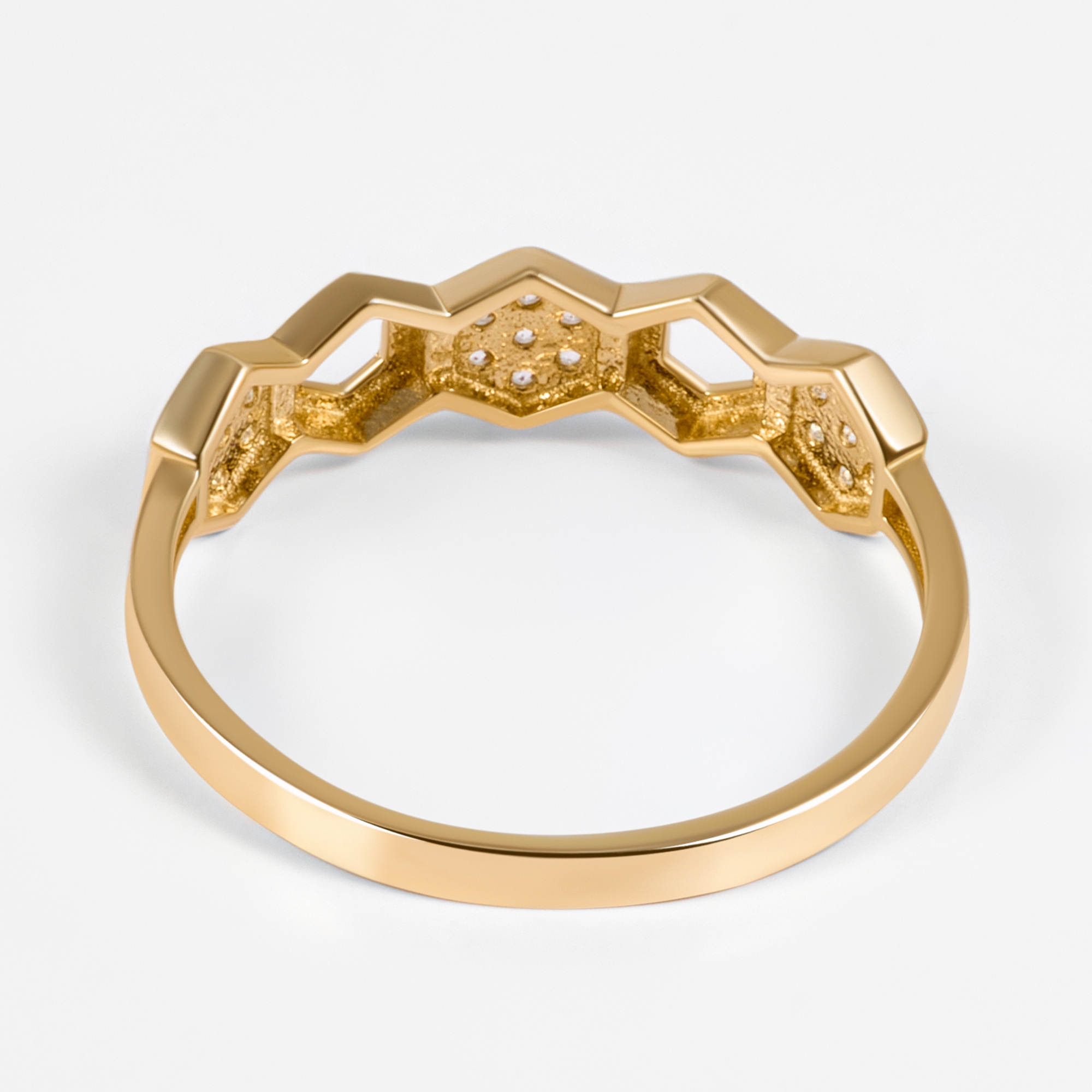 Золотое кольцо Золотая столица из красного золота 585 пробы МЦУУЗ-1175