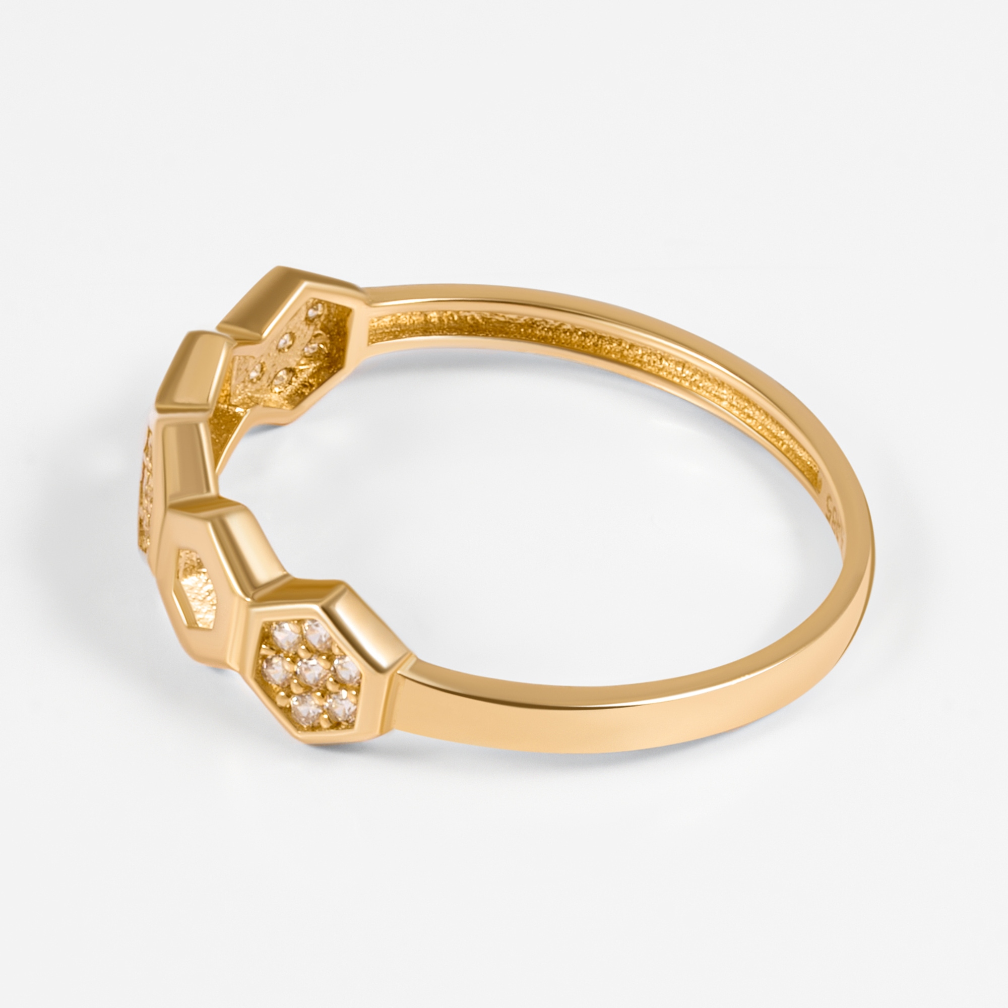 Золотое кольцо Золотая столица из красного золота 585 пробы МЦУУЗ-1175