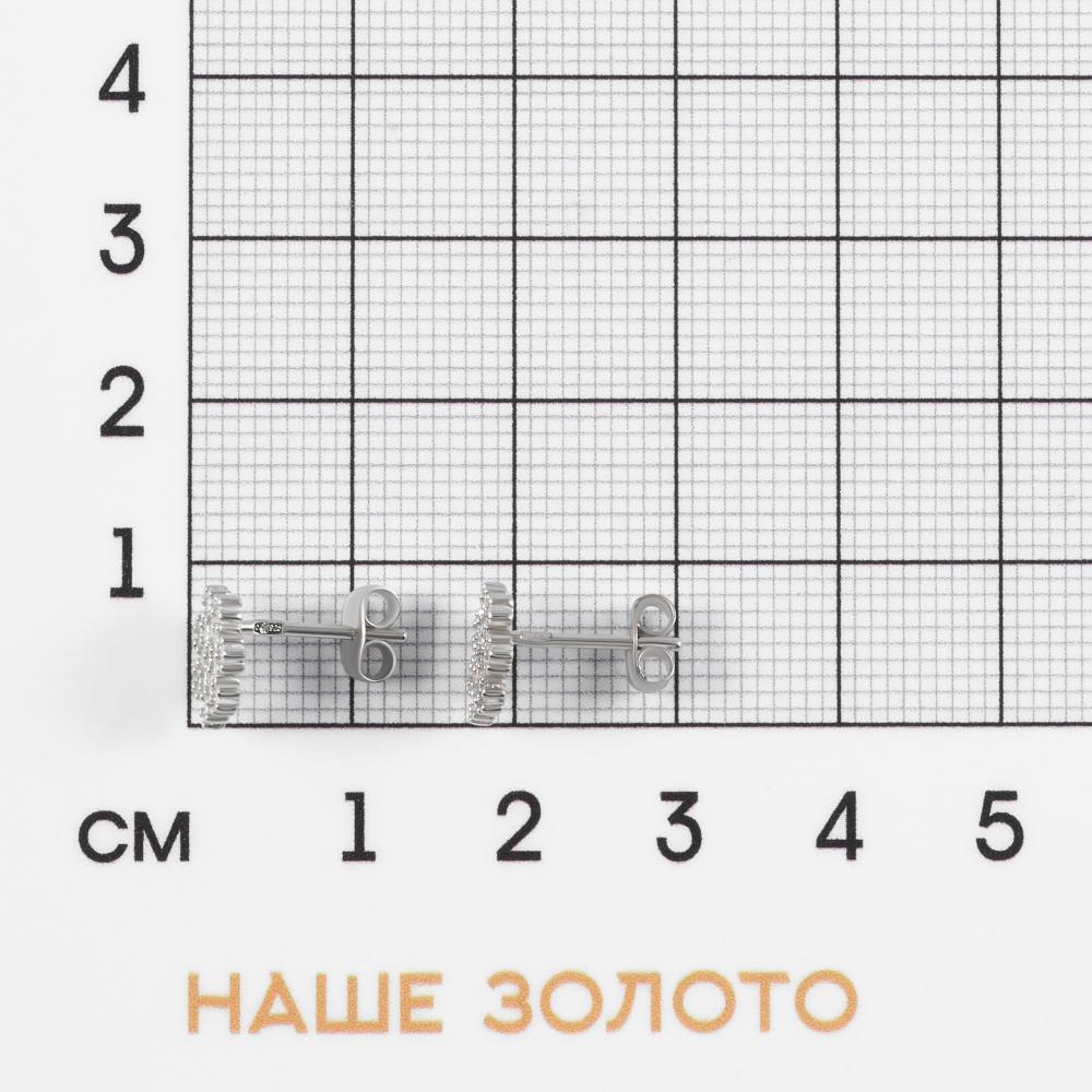 Серебряные серьги гвоздики Фреш джеверли ПУХЛ-Е34Е43В13-Х-В-Х-Х-В