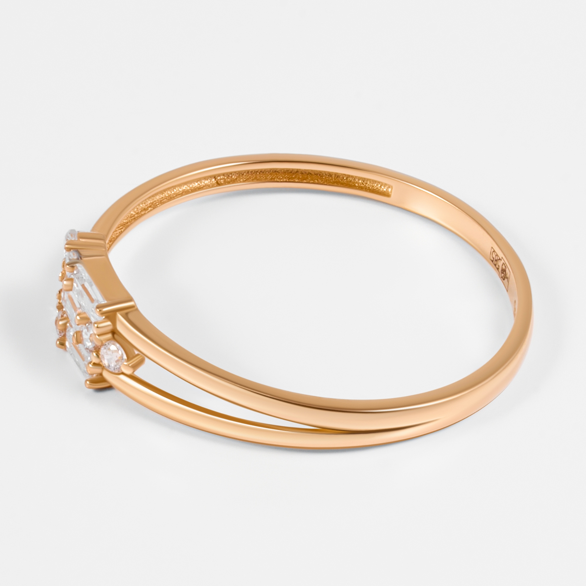 Золотое кольцо Мостар из красного золота 585 пробы МЦП53Р-1006