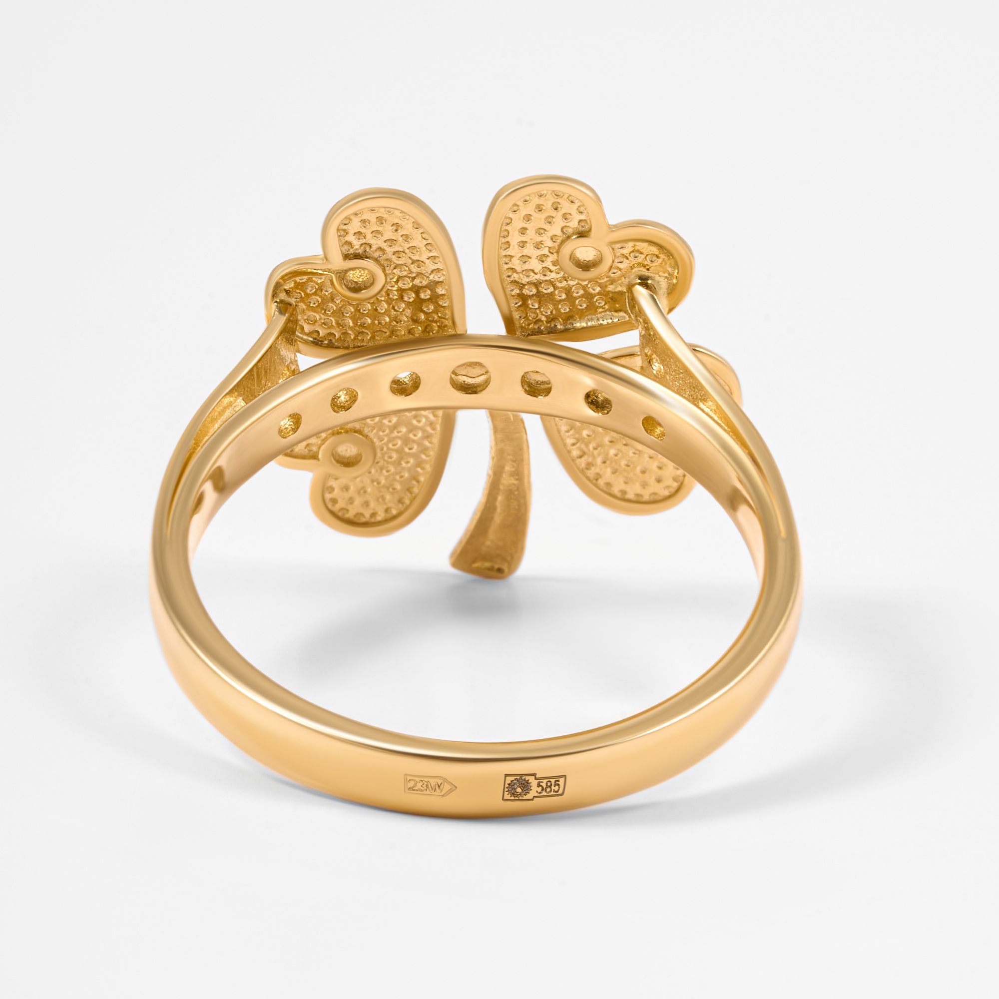 Золотое кольцо Випголд из красного золота 585 пробы ВПКЛ0028Ж
