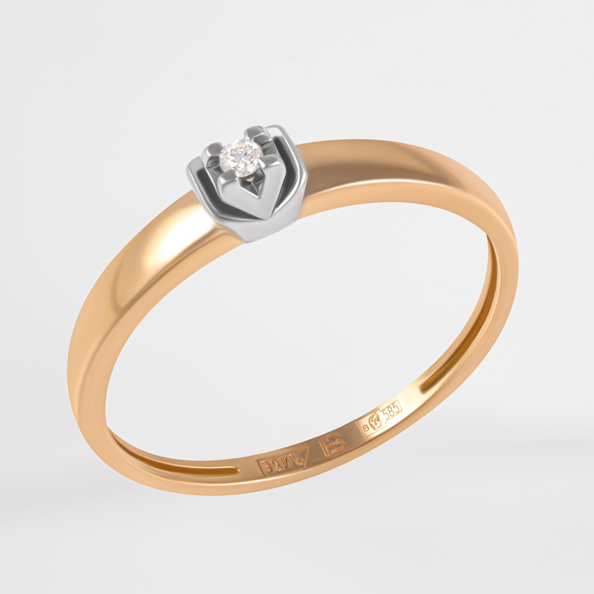 Золотое кольцо Империал из красного золота 585 пробы ИМК2878-120