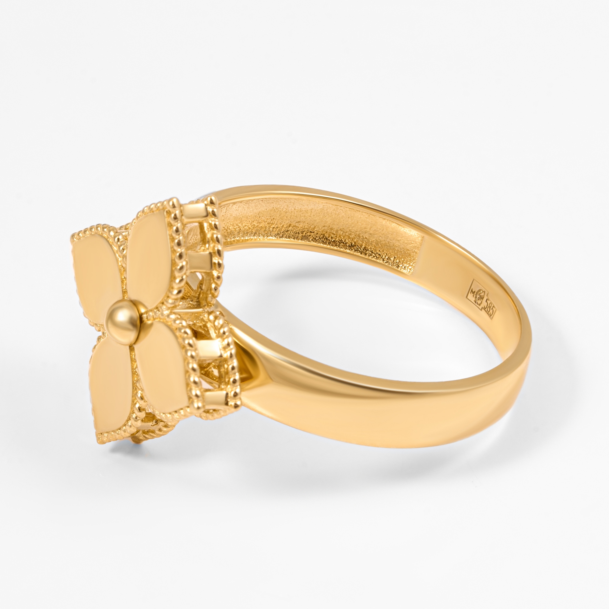 Золотое кольцо Випголд из красного золота 585 пробы ВПКЛ0026Ж