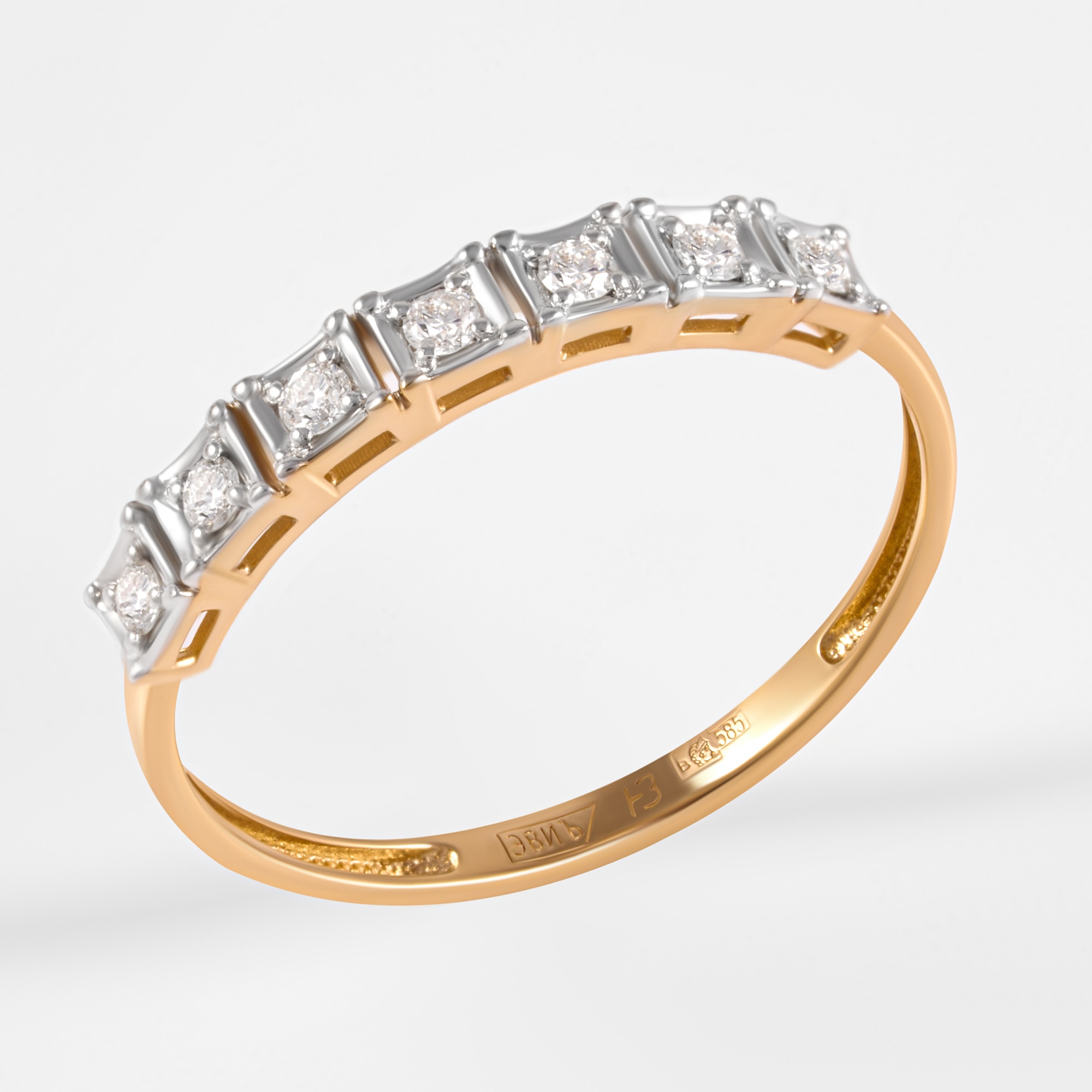 Золотое кольцо Империал из красного золота 585 пробы ИМК2756-120