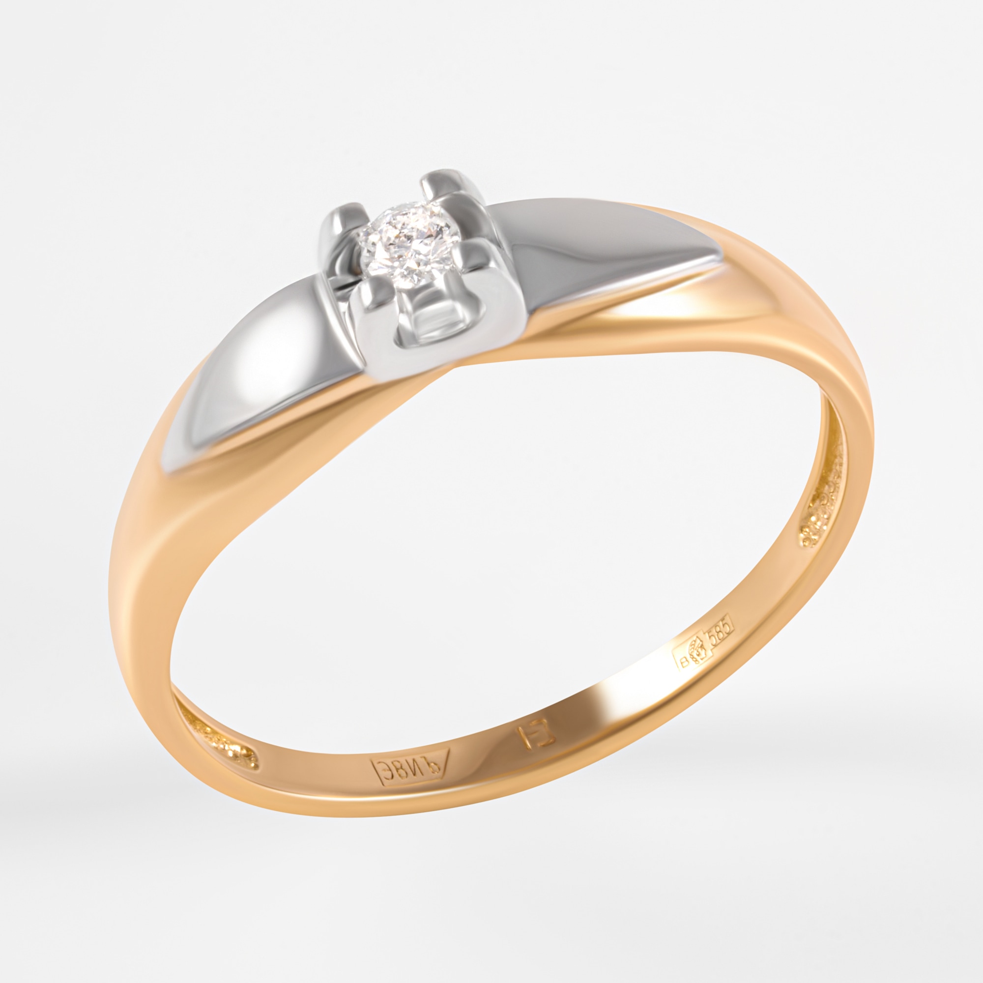 Золотое кольцо Империал из красного золота 585 пробы ИМК0729120