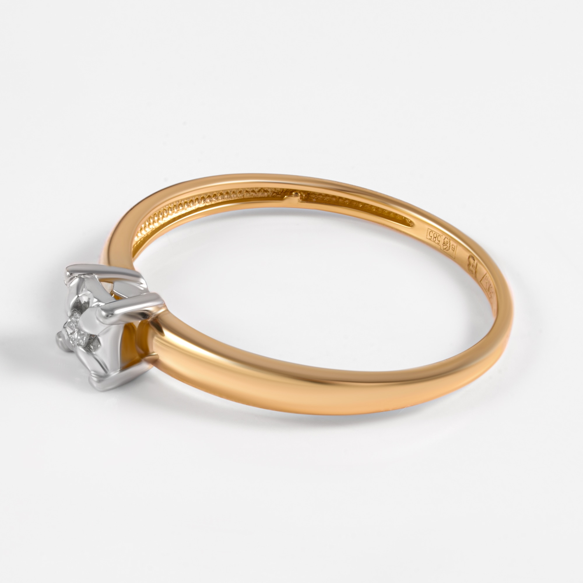 Золотое кольцо Империал из красного золота 585 пробы ИМК2877-120