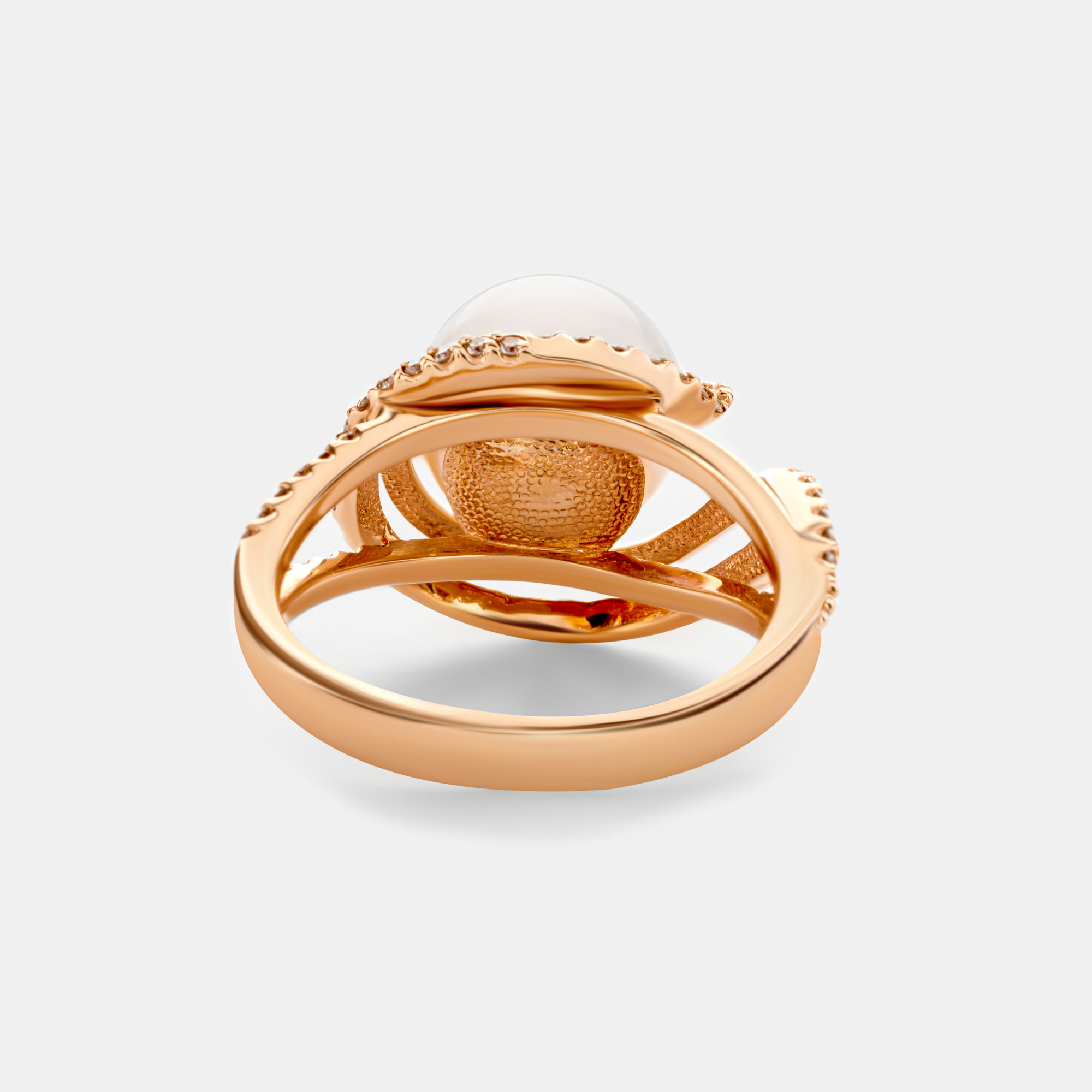 Золотое кольцо Бриллианты костромы из красного золота 585 пробы со вставками из драгоценных камней (бриллиант и ) БТ01-1074, размеры от 17.5 до 18