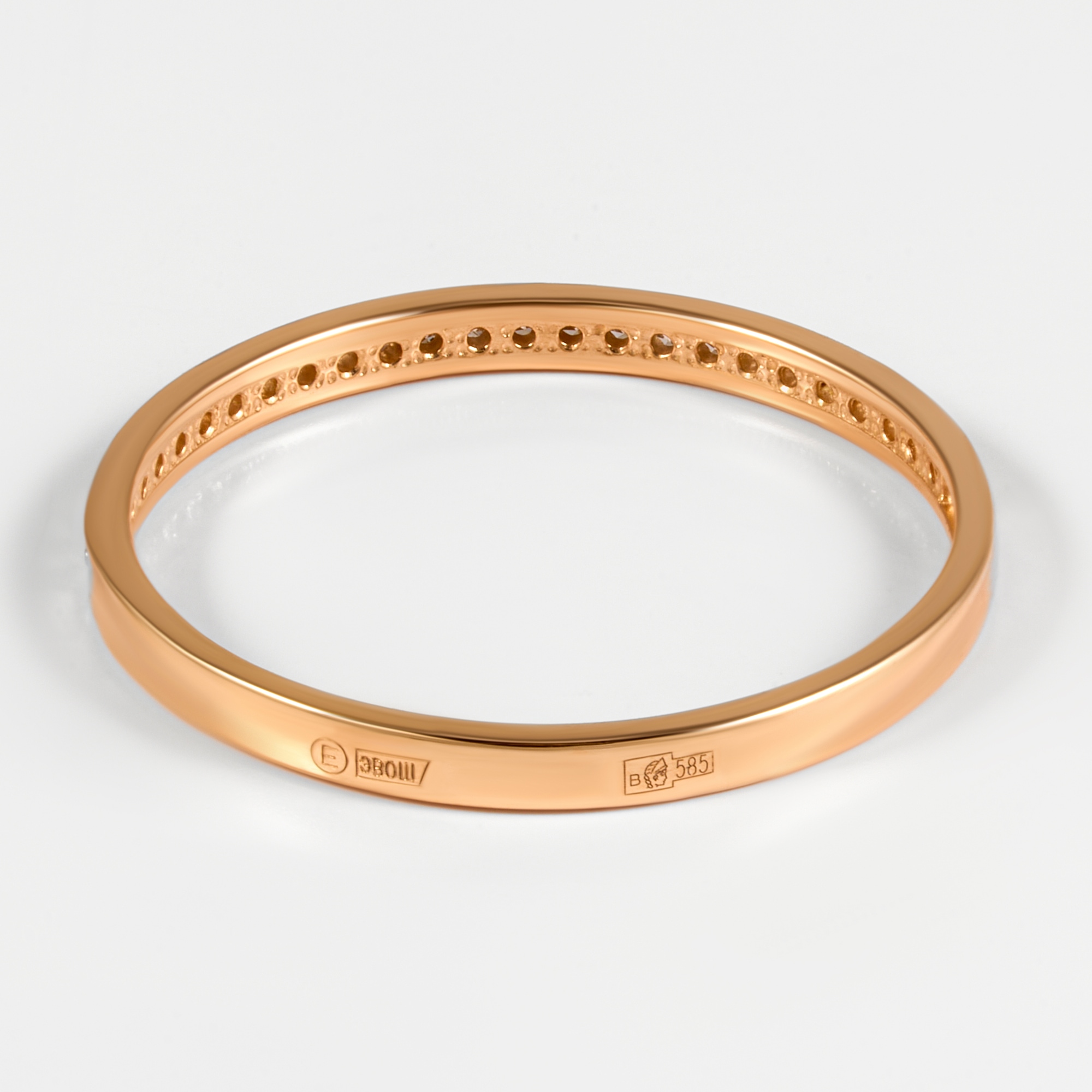 Золотое кольцо обручальное Efremof из красного золота 585 пробы ЮПК13112400