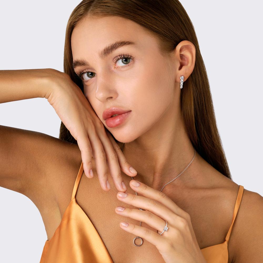 Серебряные серьги Золотая подкова ЗЧС2117731010