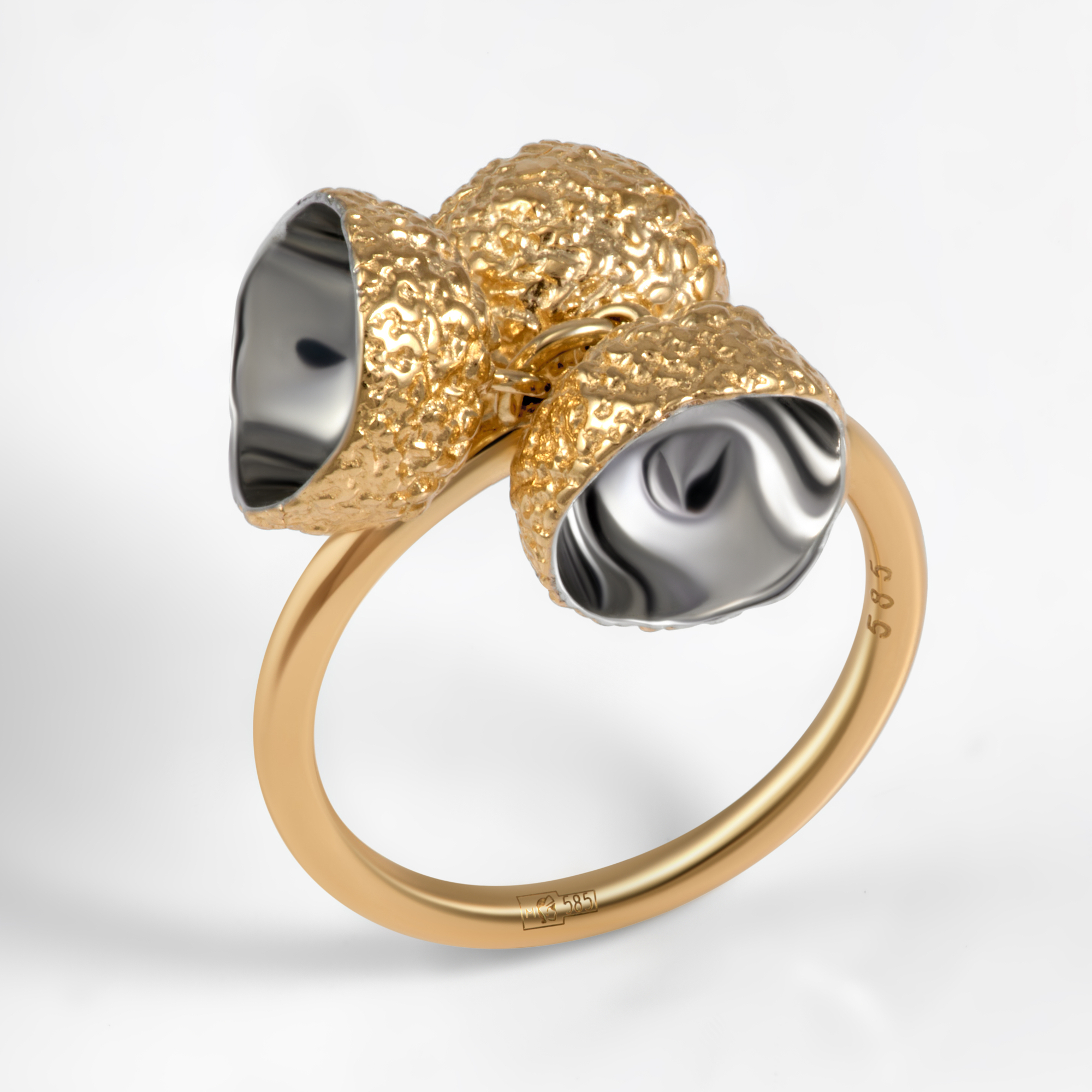 Золотое кольцо Мостар из красного золота 585 пробы МЦР22ДК1043