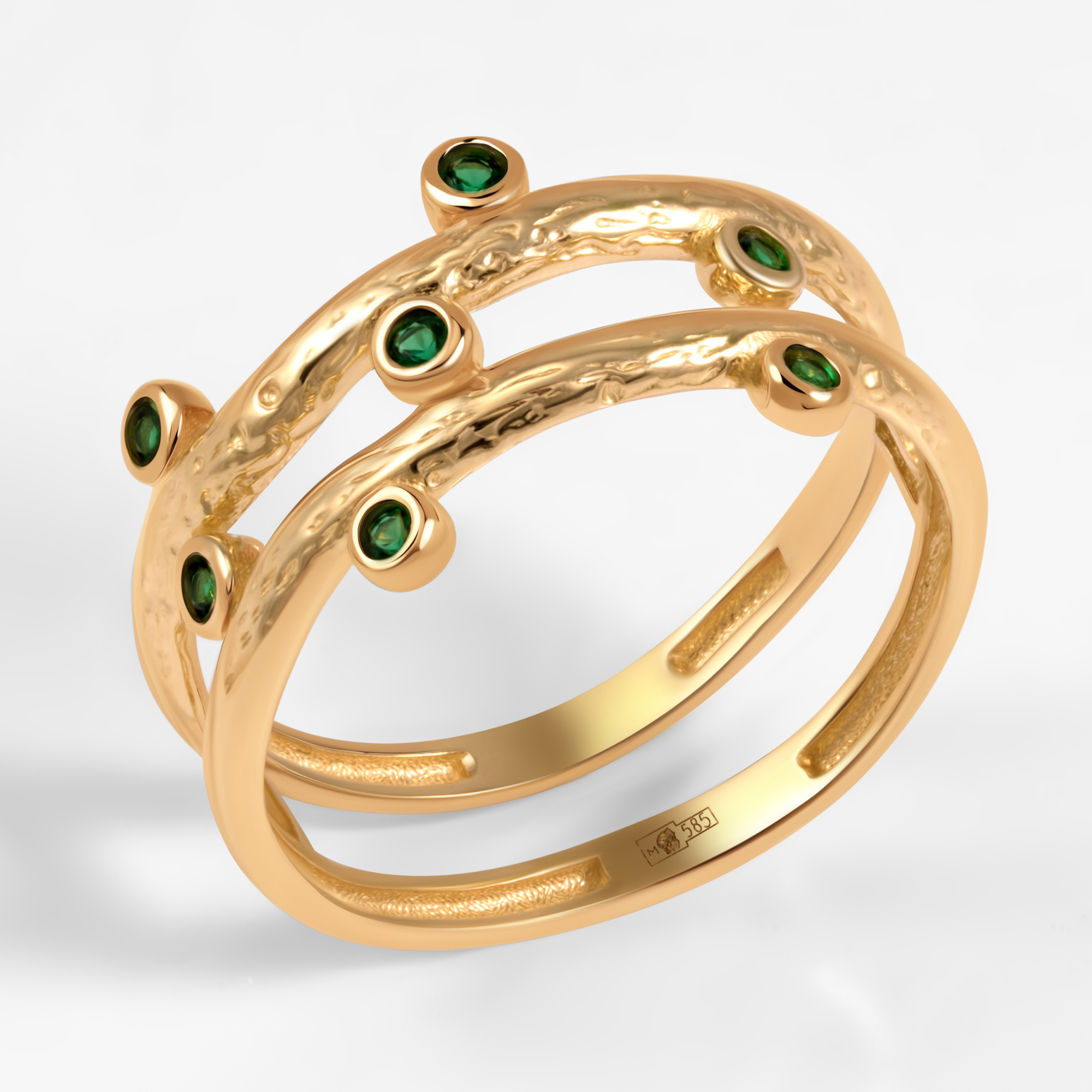 Золотое кольцо Мостар из красного золота 585 пробы МЦР22ДК1042