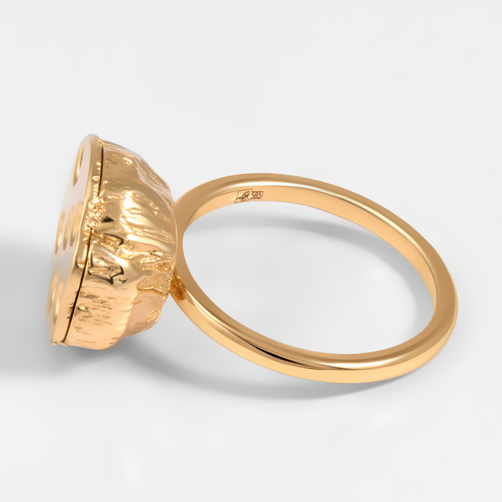 Золотое кольцо Мостар из красного золота 585 пробы МЦР22ДК1044