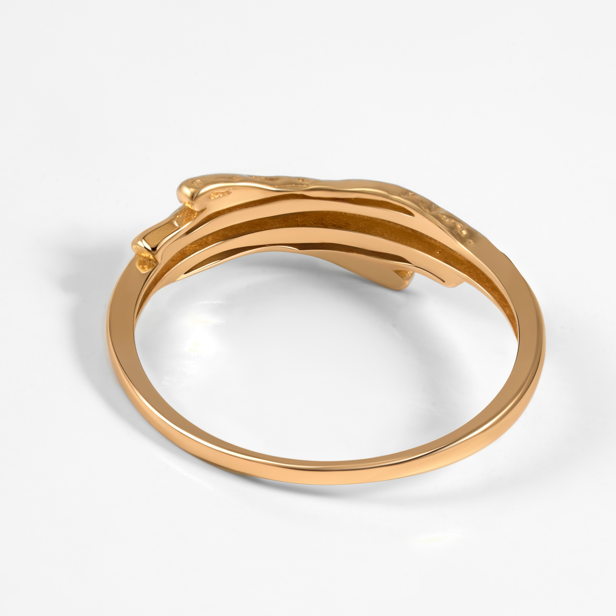 Золотое кольцо Мостар из красного золота 585 пробы МЦР22ДК1040