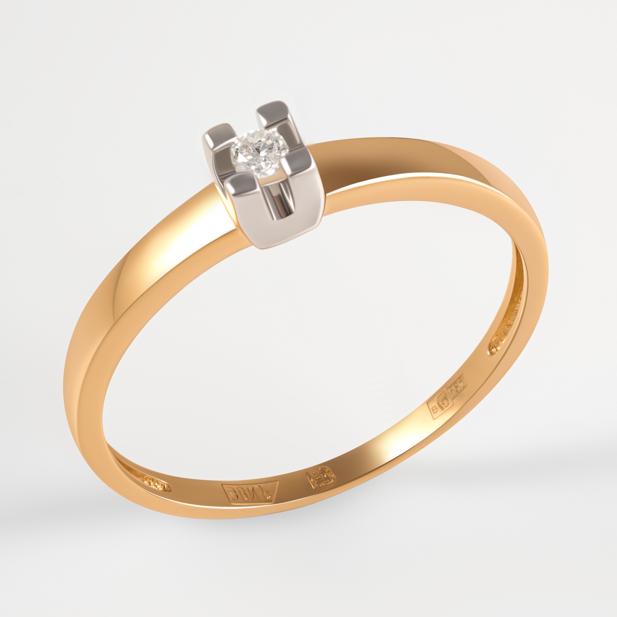 Золотое кольцо Империал из красного золота 585 пробы ИМК1971-120