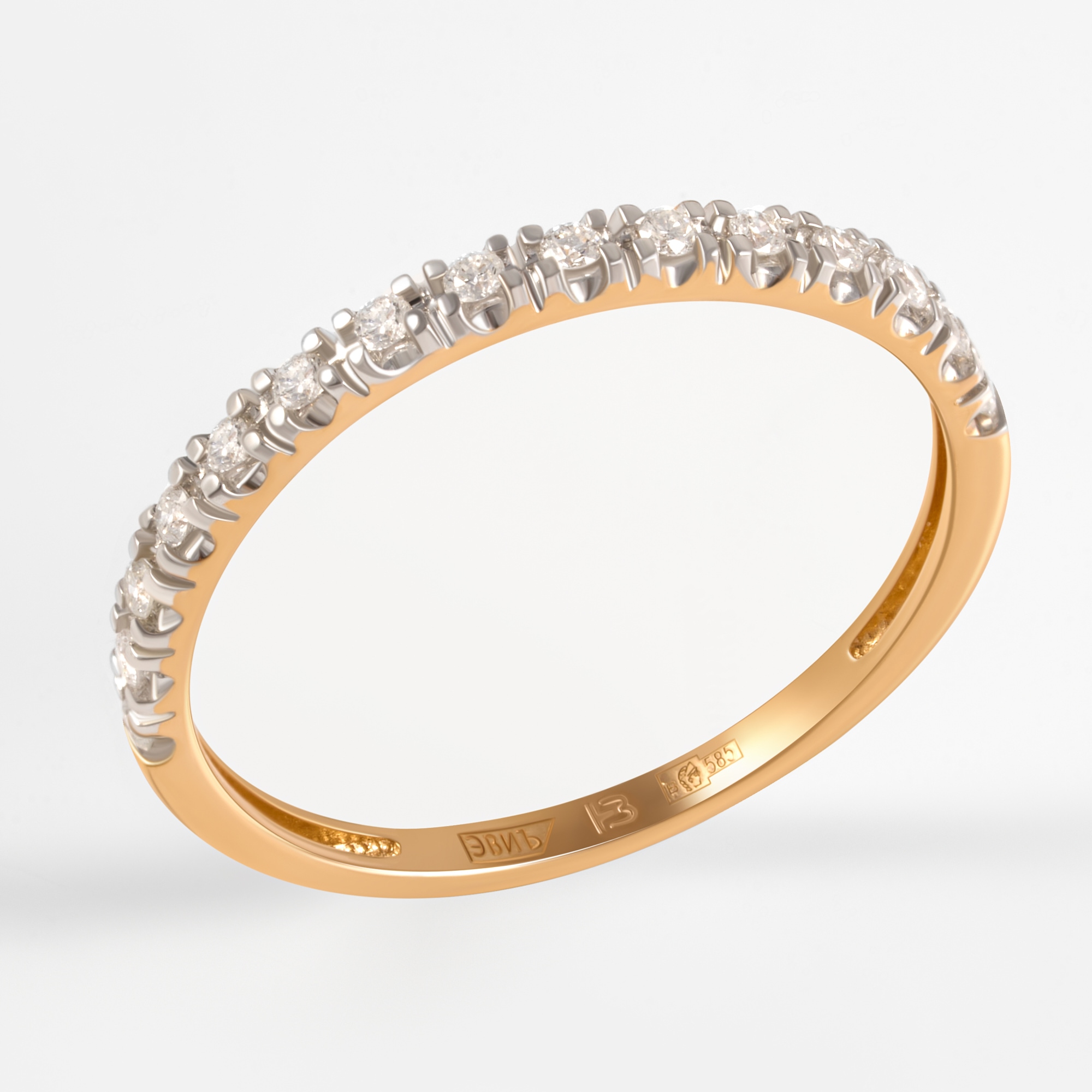 Золотое кольцо Империал из красного золота 585 пробы ИМК1963-120