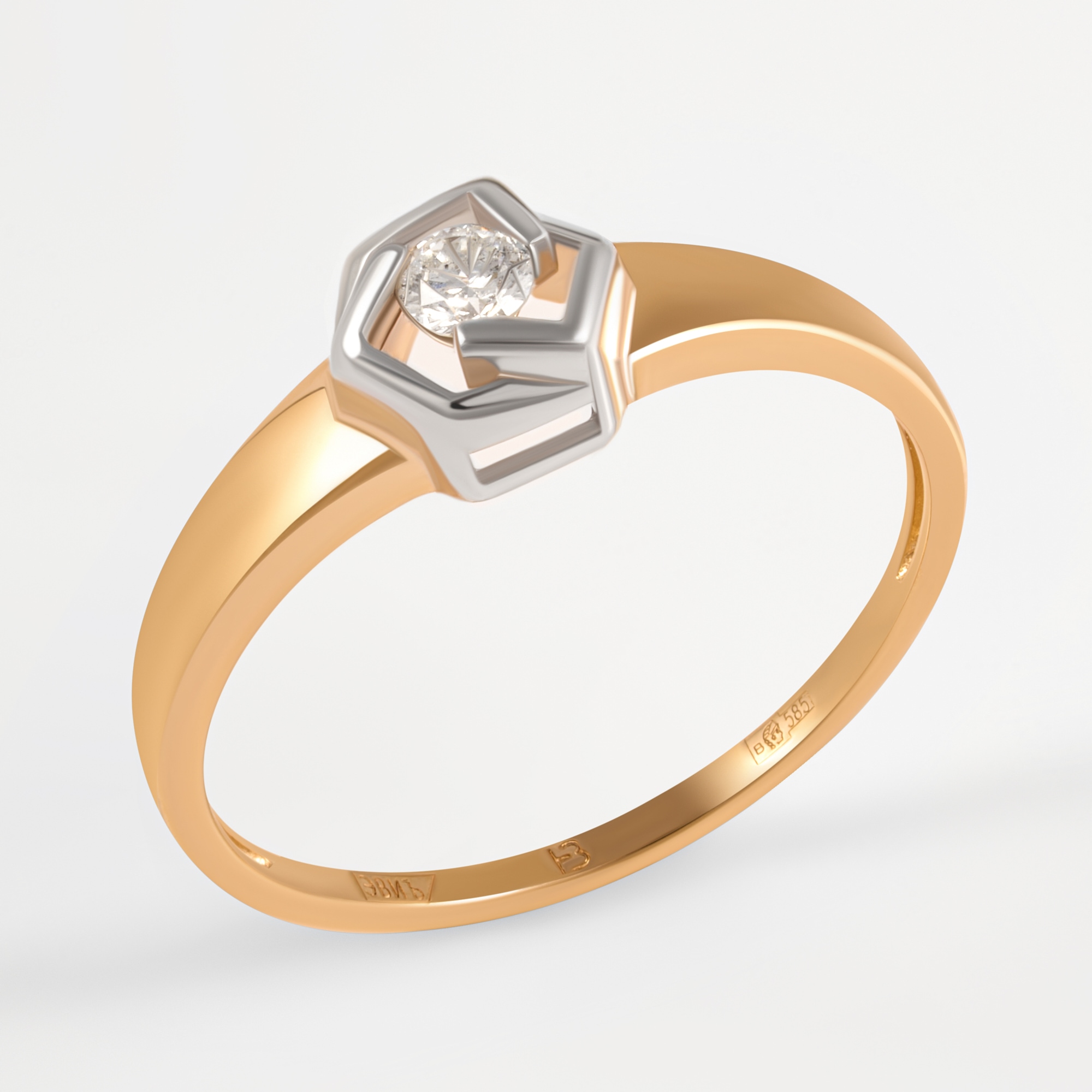 Золотое кольцо Империал из красного золота 585 пробы ИМК2457-120