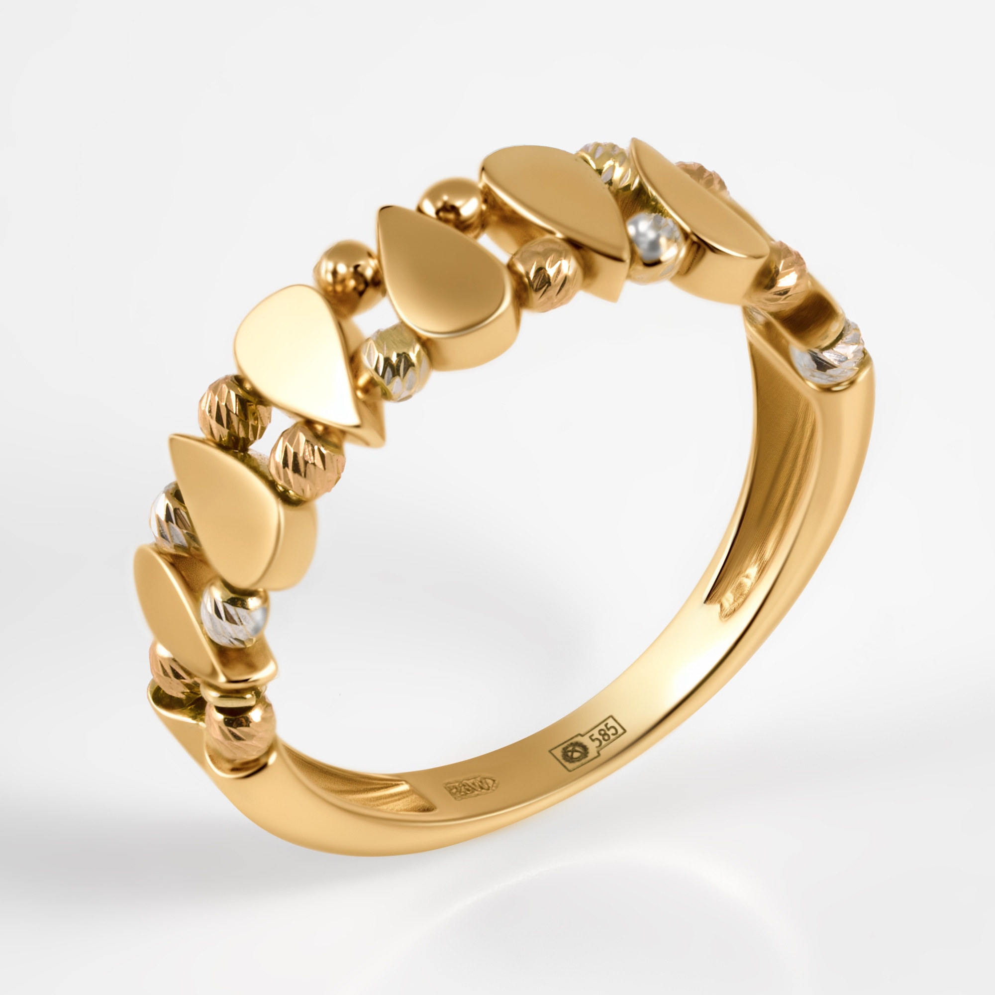 Золотое кольцо Випголд из красного золота 585 пробы ВПКЛ0077Ж