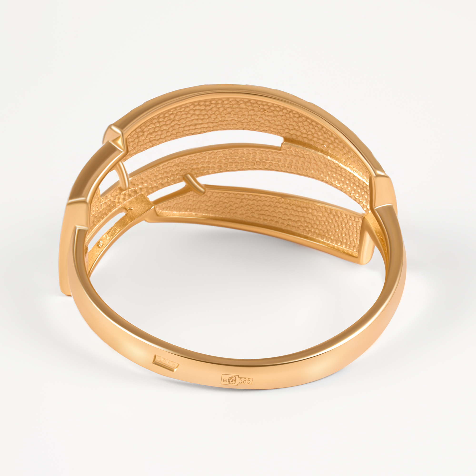 Золотое кольцо Династия из красного золота 585 пробы 7Д009971-1010