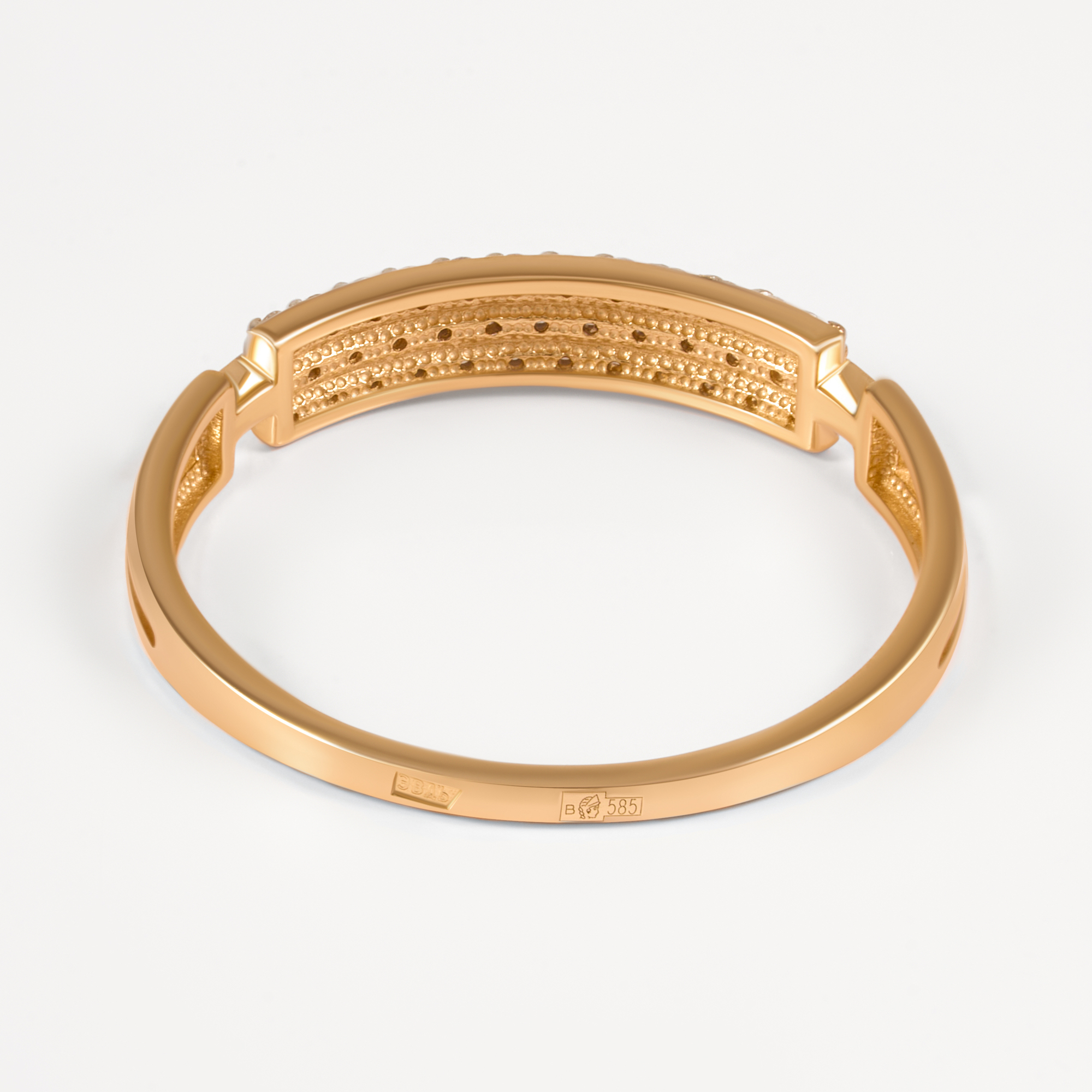 Золотое кольцо Династия из красного золота 585 пробы 7Д000591-1102