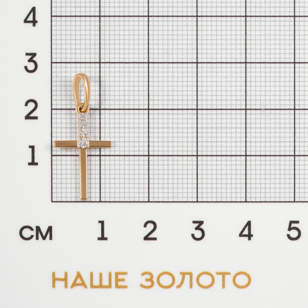 Золотая подвеска Династия из красного золота 585 пробы 7Д101998-1102