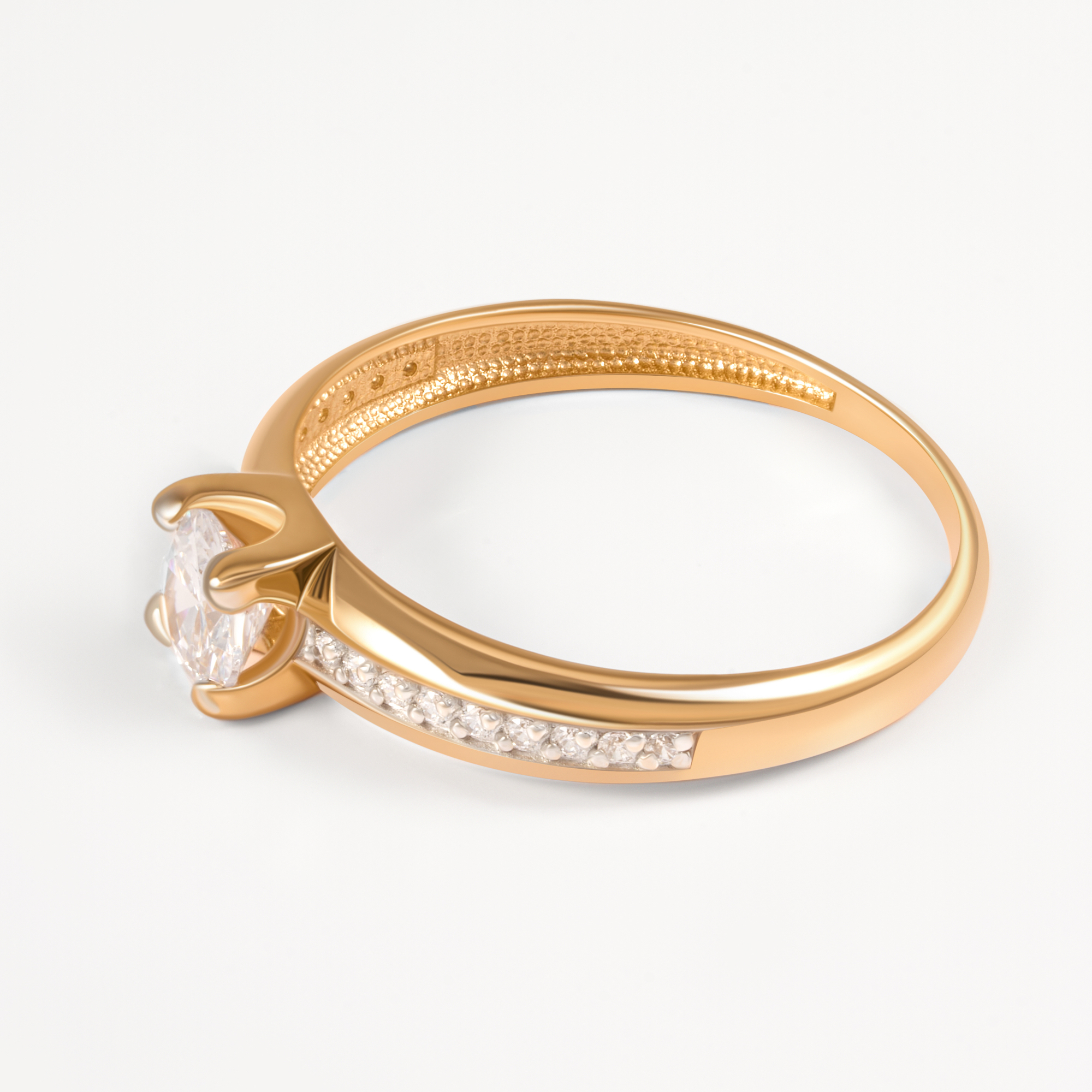 Золотое кольцо Династия из красного золота 585 пробы 7Д000481-1102
