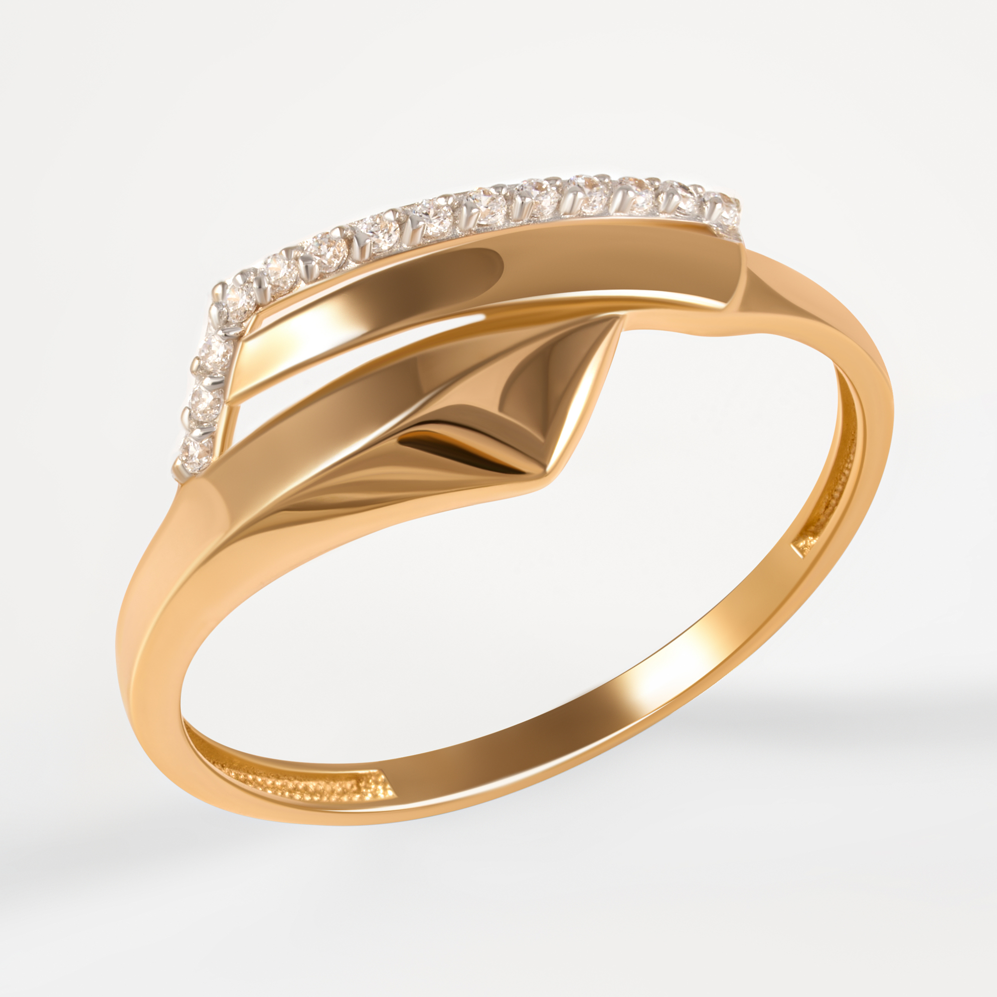 Золотое кольцо Династия из красного золота 585 пробы 7Д019431-1102