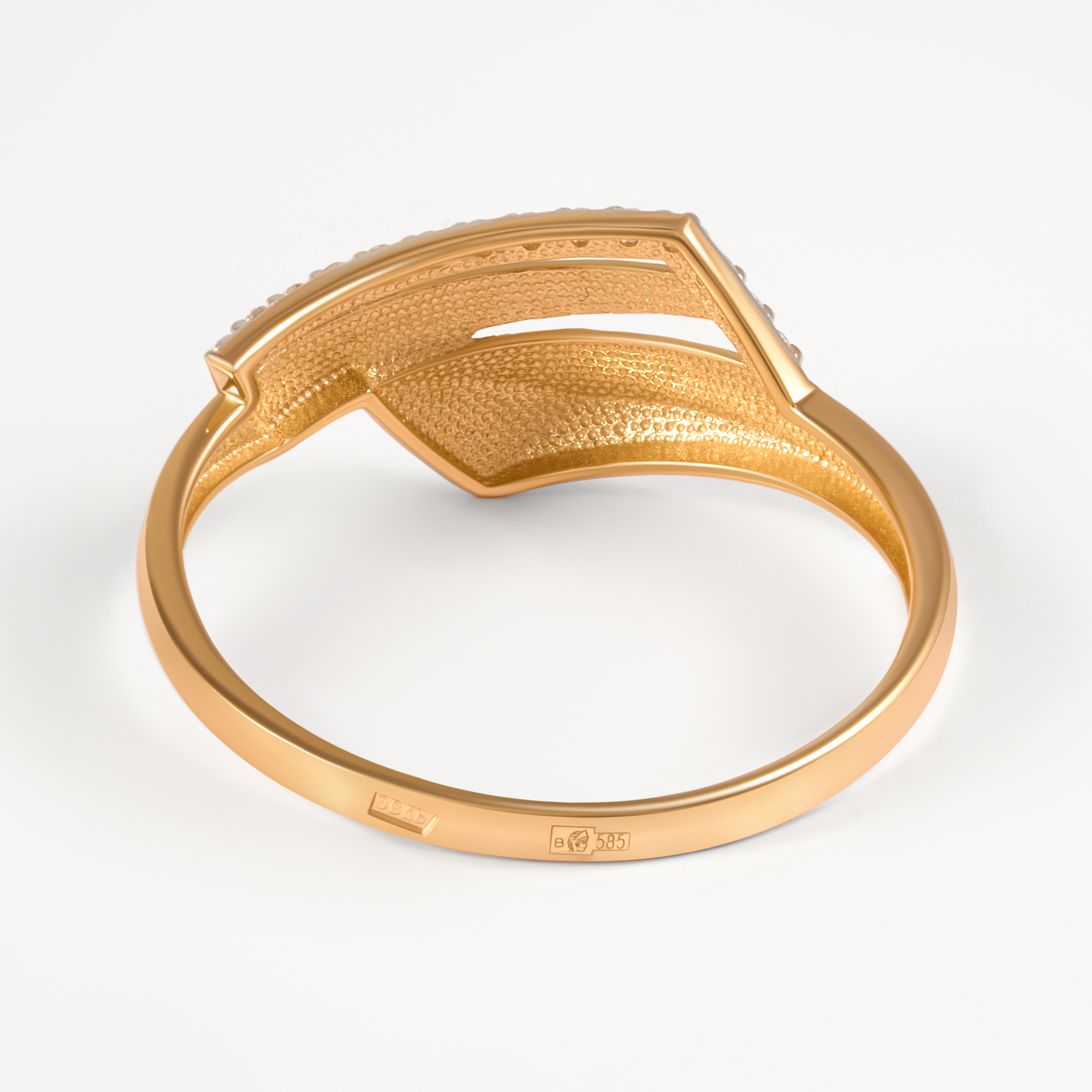 Золотое кольцо Династия из красного золота 585 пробы 7Д019431-1102