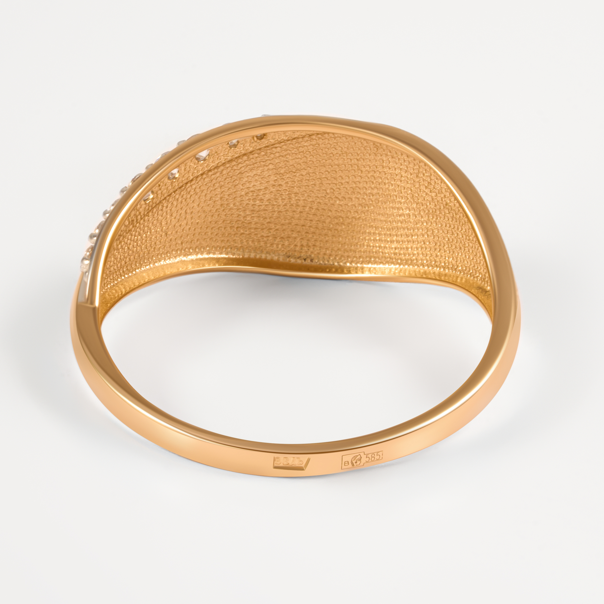 Золотое кольцо Династия из красного золота 585 пробы 7Д019451-1102