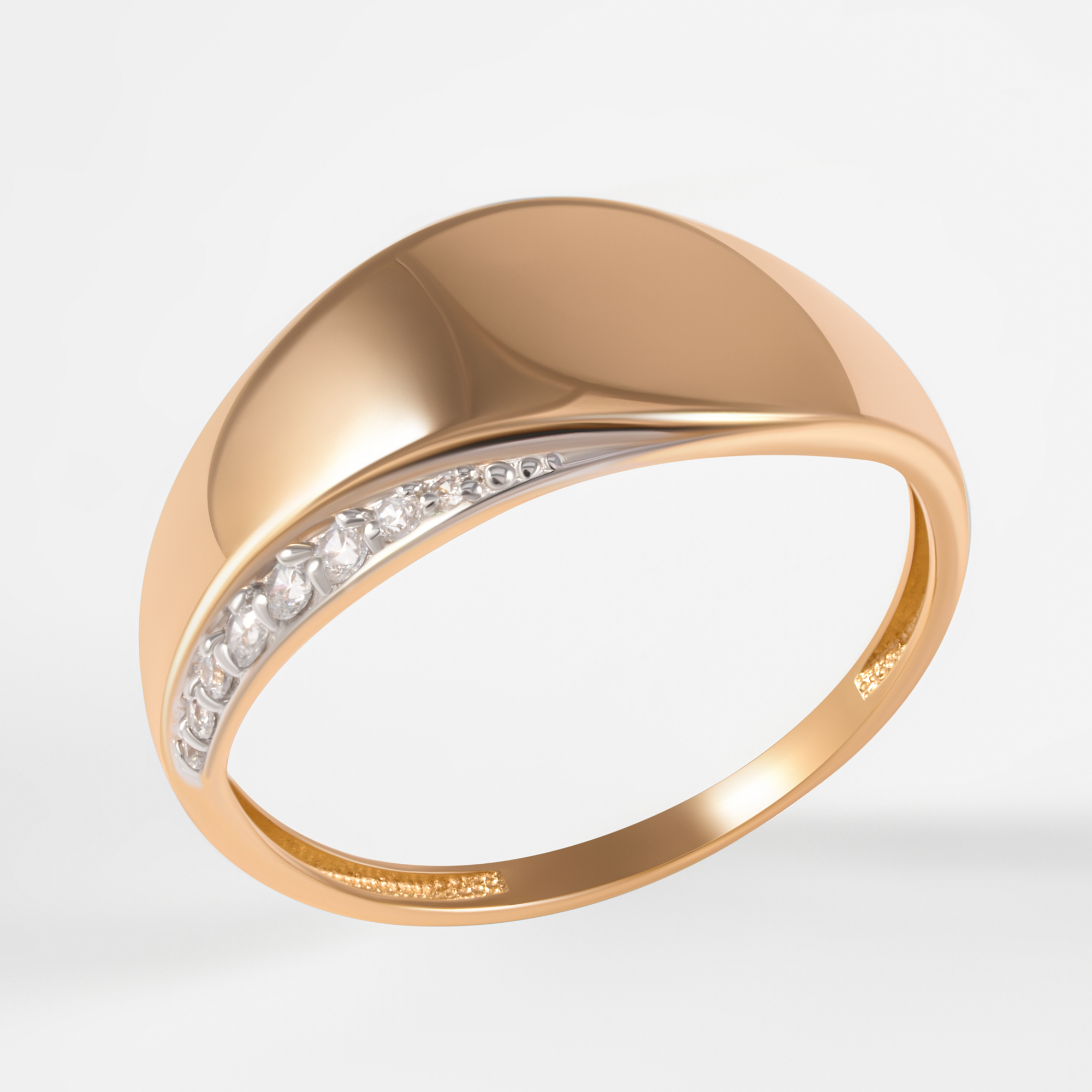 Золотое кольцо Династия из красного золота 585 пробы 7Д019451-1102