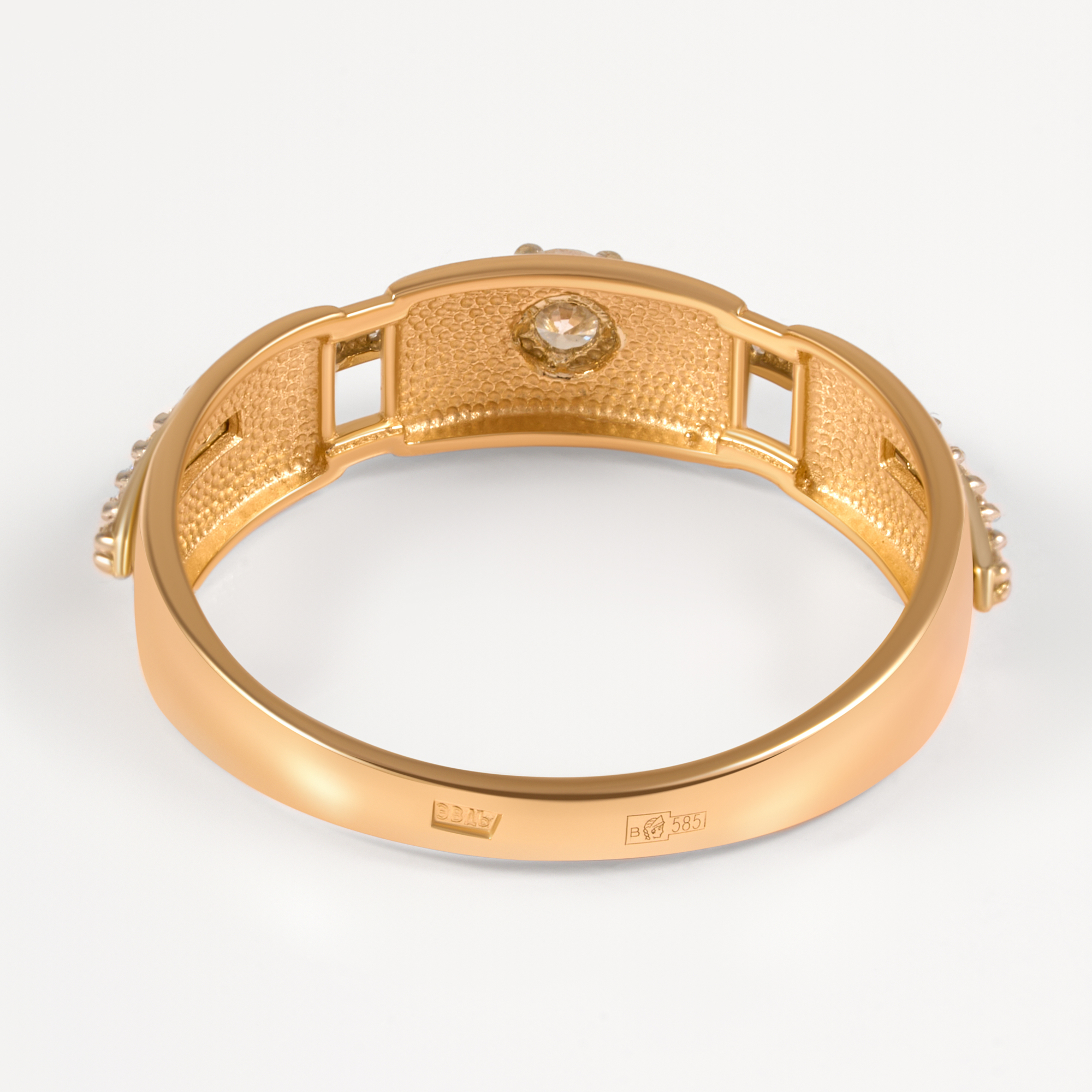 Золотое кольцо Династия из красного золота 585 пробы 7Д023341-1102