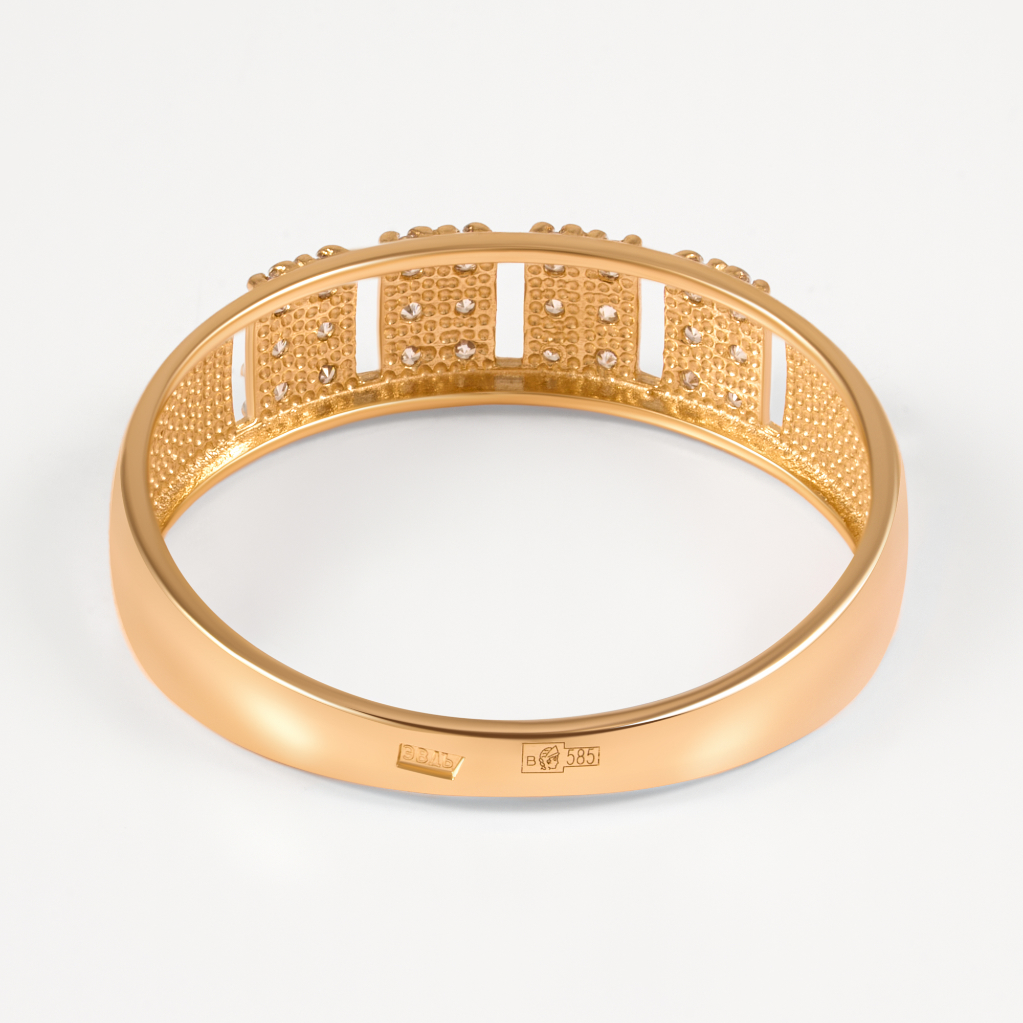 Золотое кольцо Династия из красного золота 585 пробы 7Д001601-1102