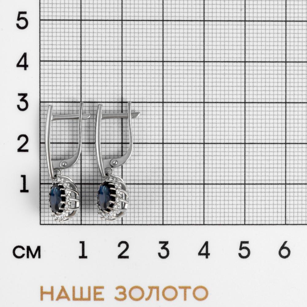 Платиновые серьги подвесные Империал ИМС2523/ПТ-422