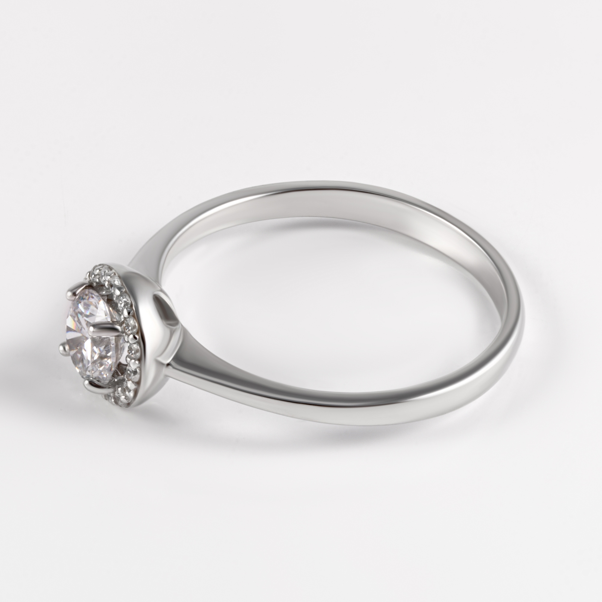 Серебряное кольцо Вознесенский  со вставками (фианит) 6В10-0491, размеры от 15 до 21