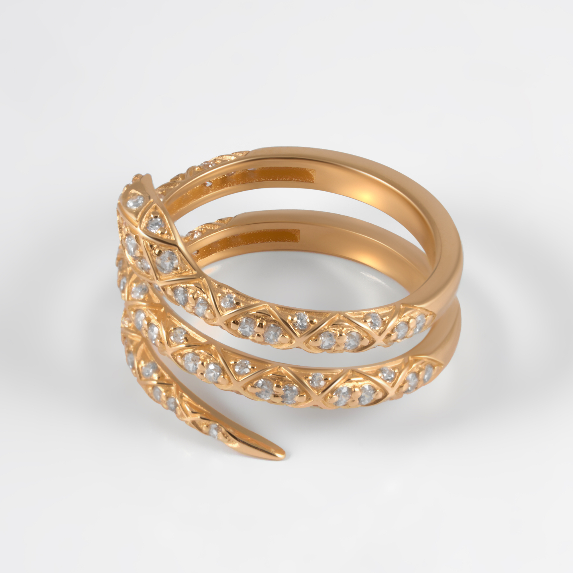 Золотое кольцо Альтеза из красного золота 585 пробы А910238