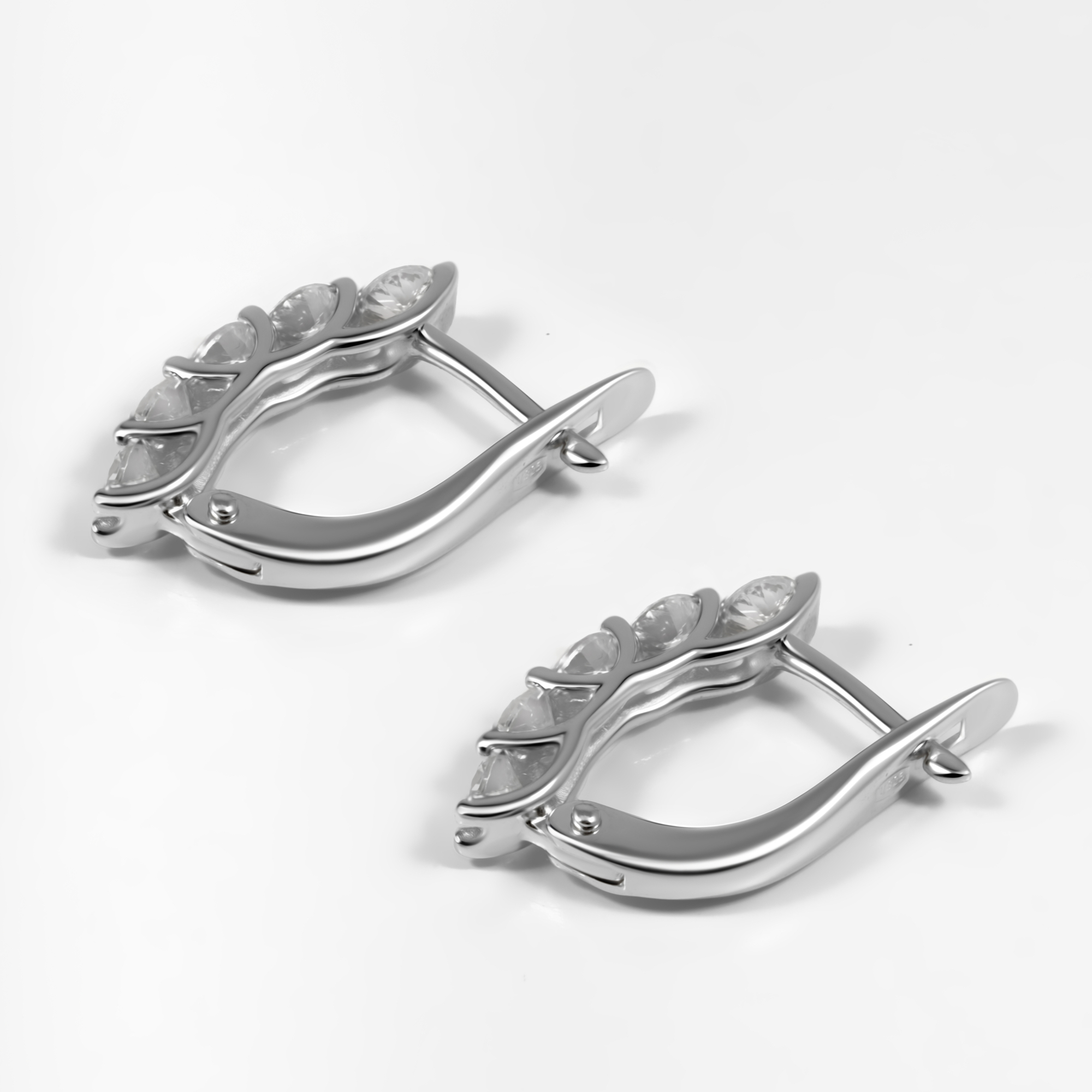 Серебряные серьги Иллада  со вставками (фианит) 2ИС122333