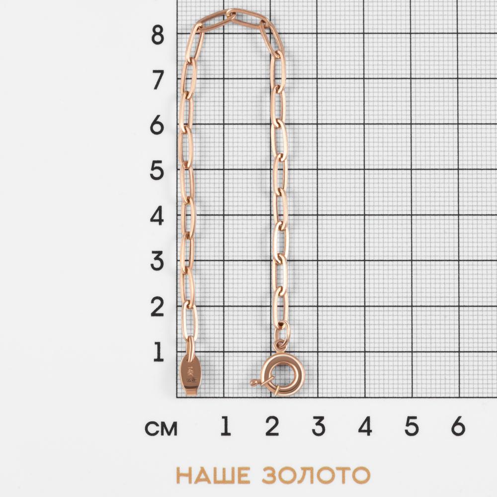 Золотой браслет Мостар из красного золота 585 пробы МЦТБ2762-Р