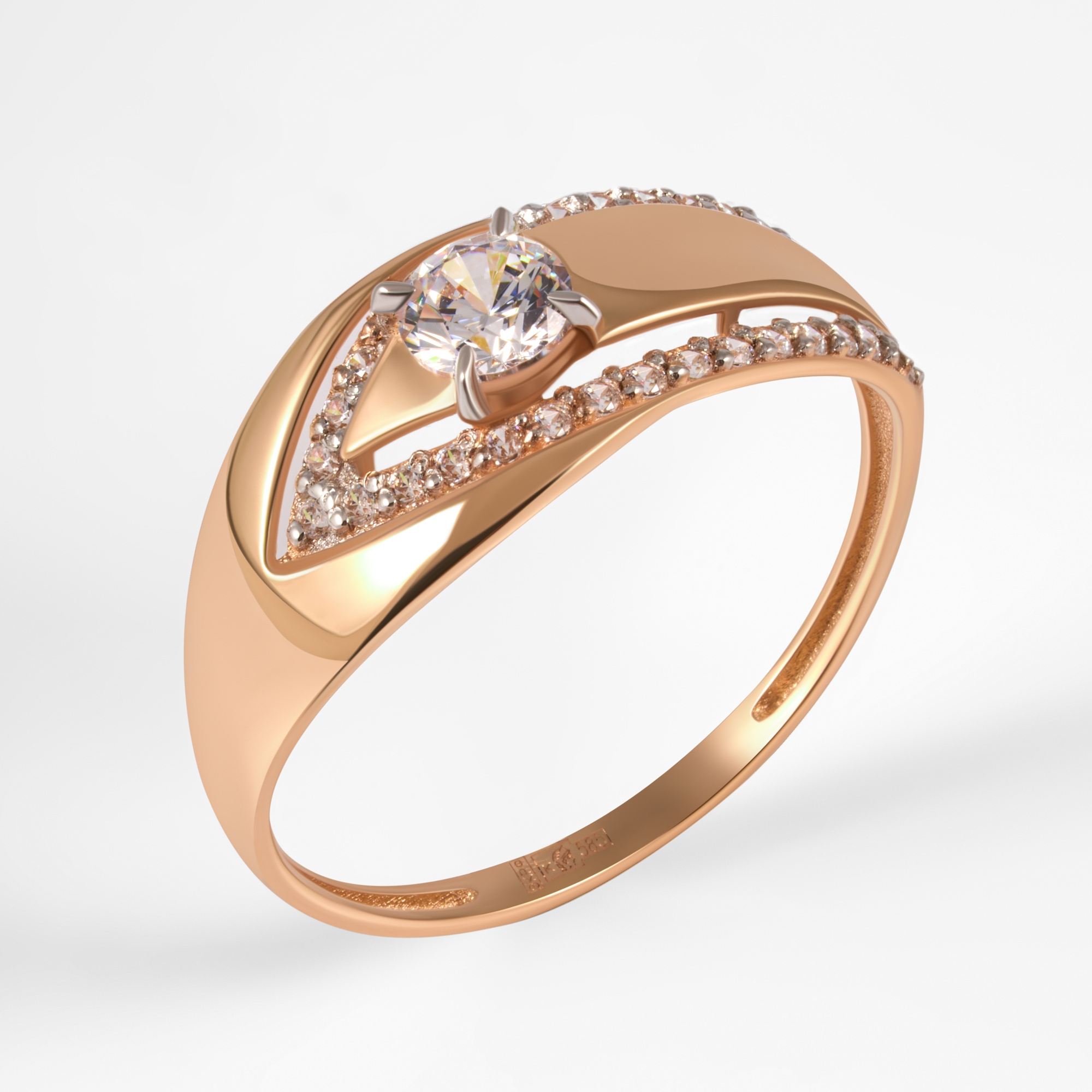 Золотое кольцо Золотая подкова из красного золота 585 пробы ЯВ8200156