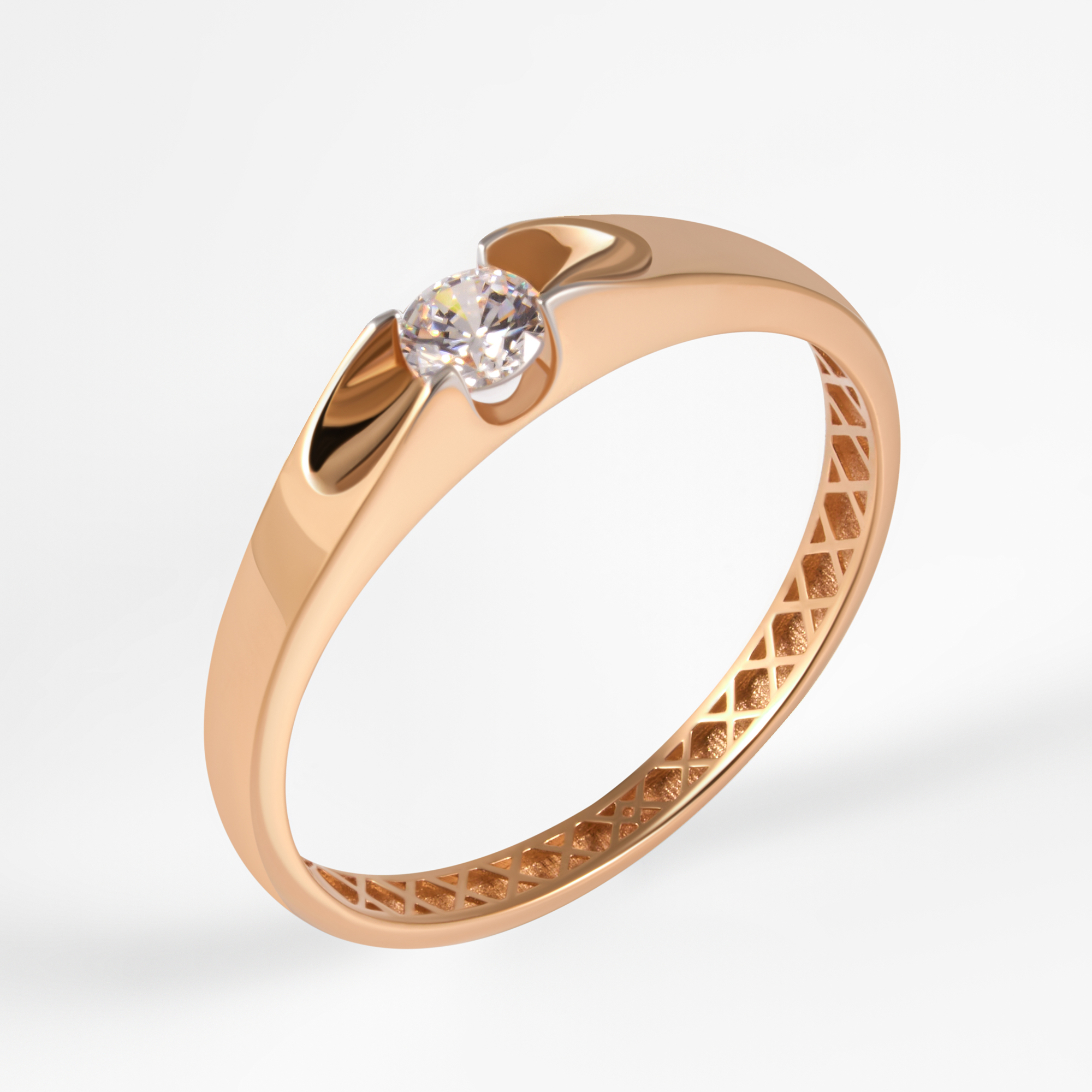 Золотое кольцо Золотая подкова из красного золота 585 пробы ЯВ920378