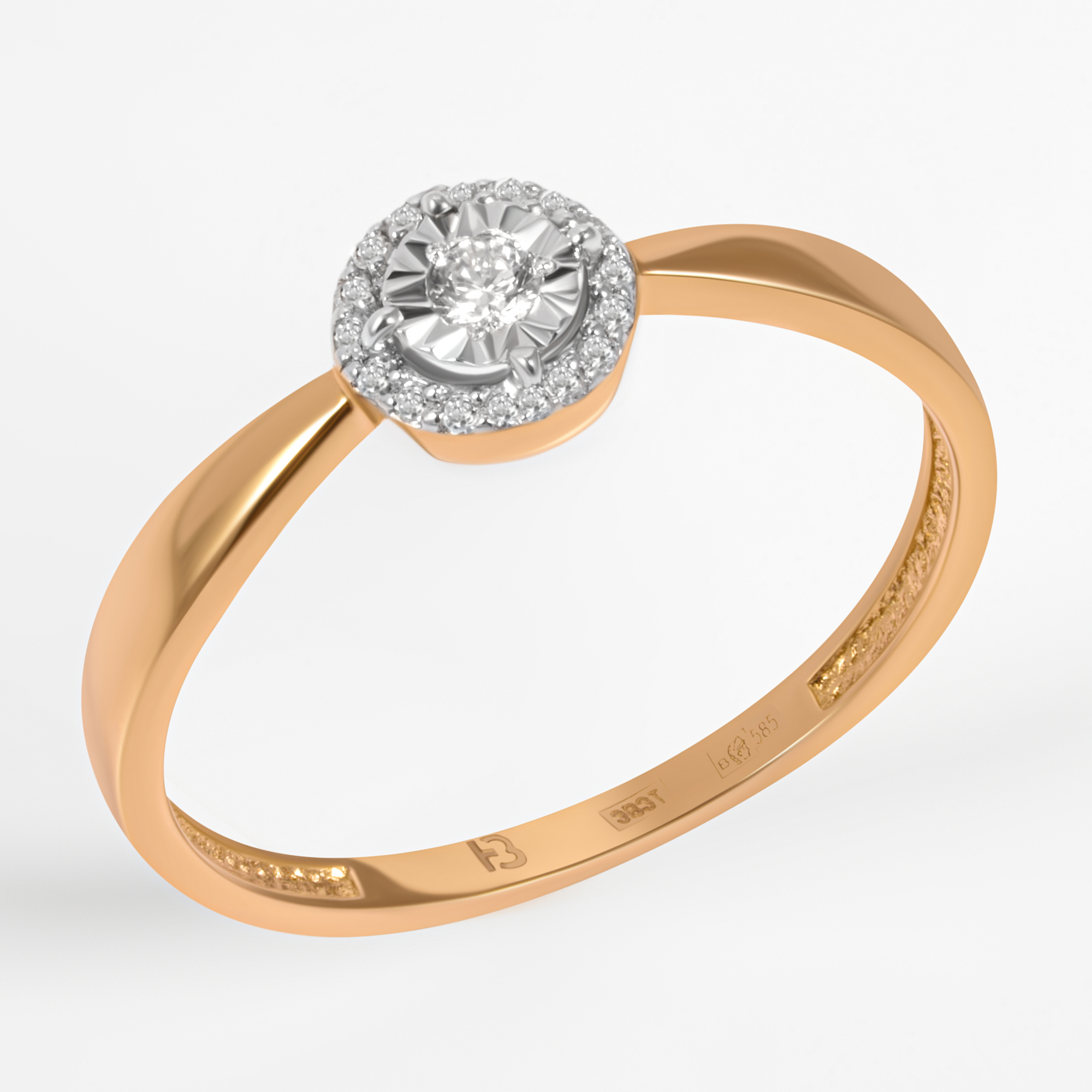 Золотое кольцо Григорьев даймонд из красного золота 585 пробы Э101-11-5348-31-00