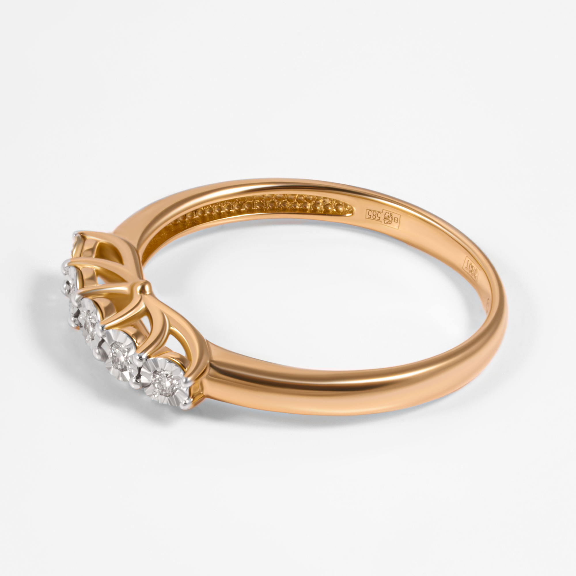 Золотое кольцо Григорьев даймонд из красного золота 585 пробы Э101-11-5316-11-00