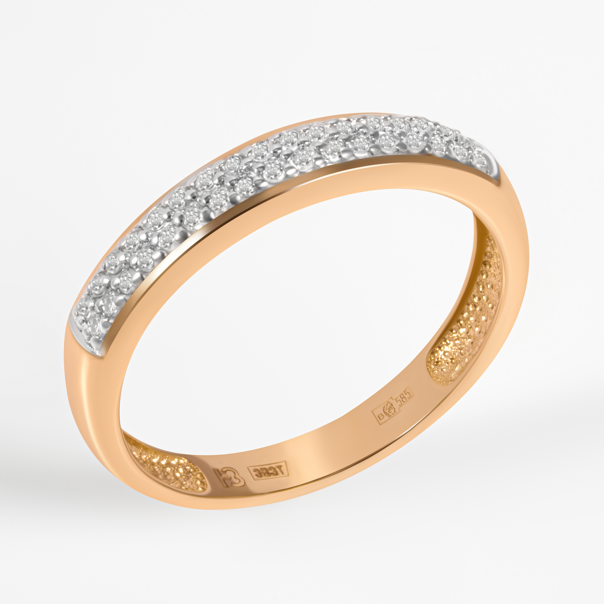 Золотое кольцо Григорьев даймонд из красного золота 585 пробы Э104110056*